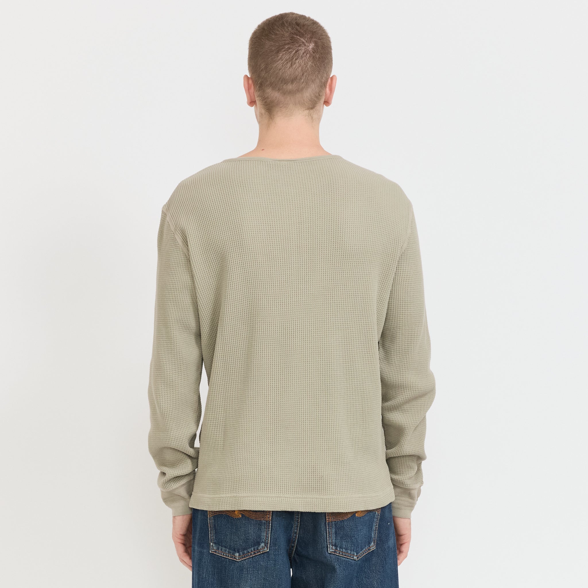 LS Henley Waffle T-Shirt Desert