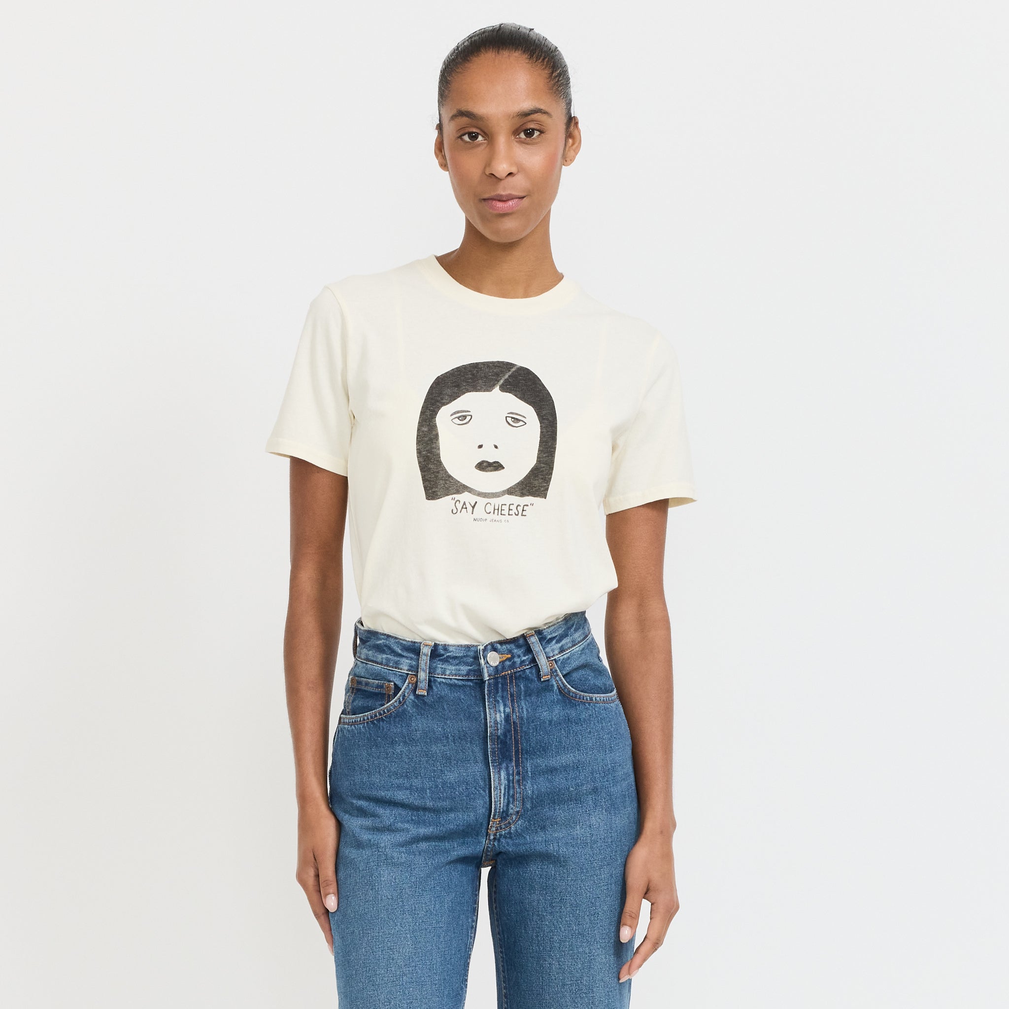 Joni Say Cheese T-Shirt Ecru