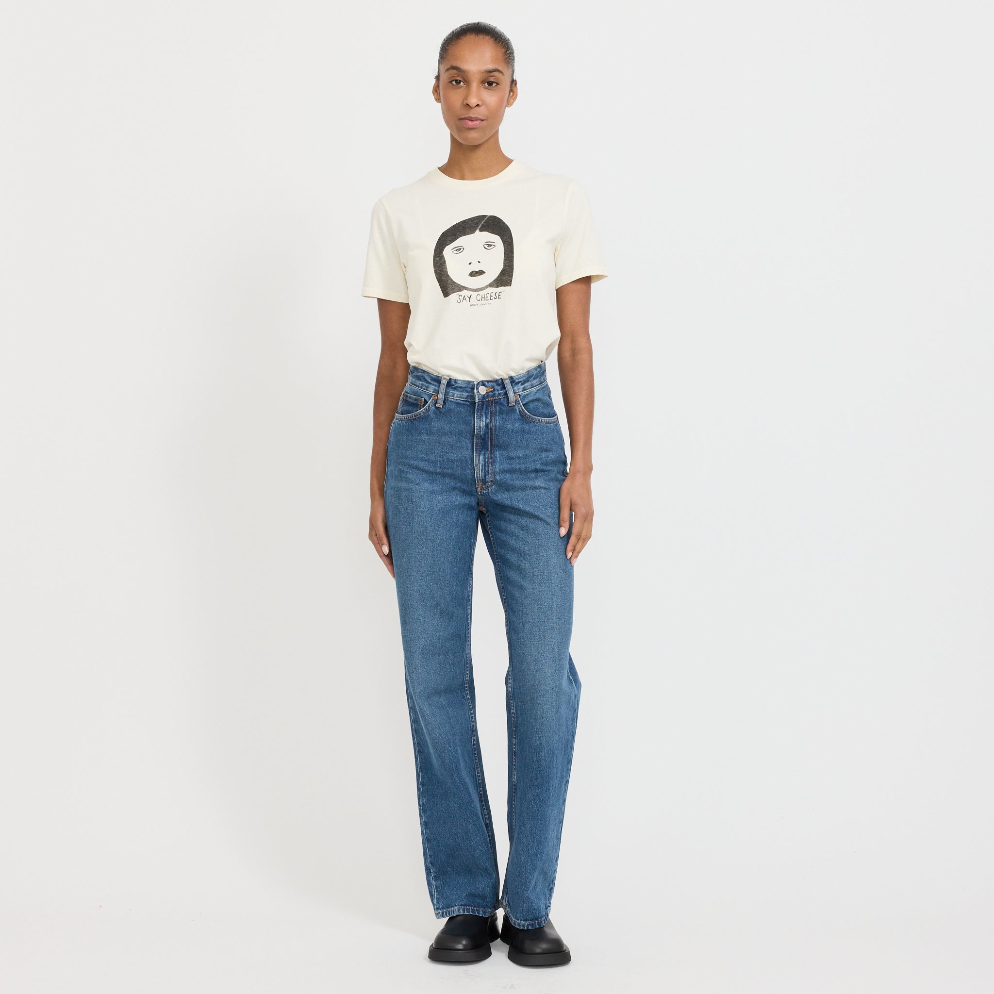 Joni Say Cheese T-Shirt Ecru
