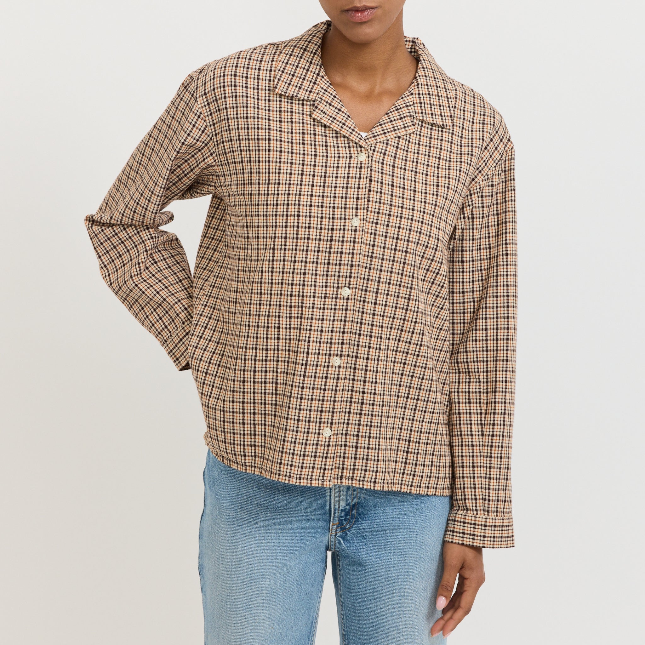Juni Checkered Shirt Brown