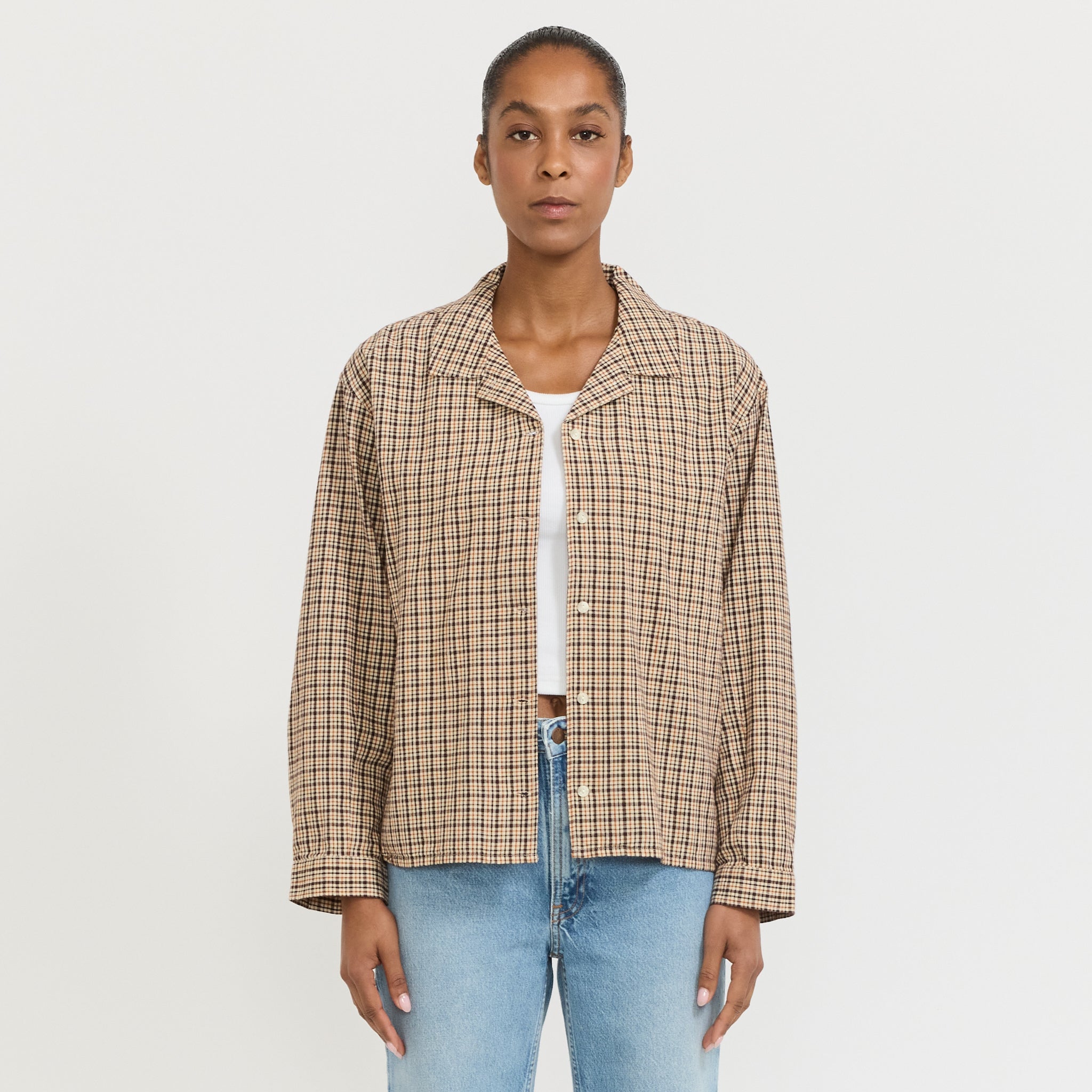 Juni Checkered Shirt Brown