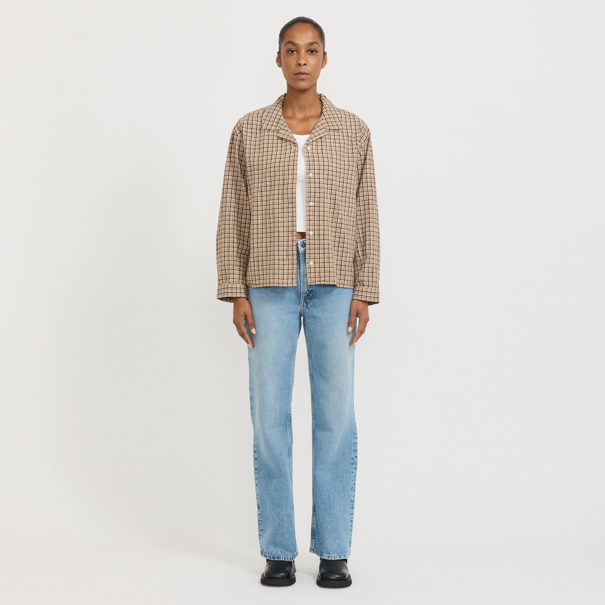 Juni Checkered Shirt Brown