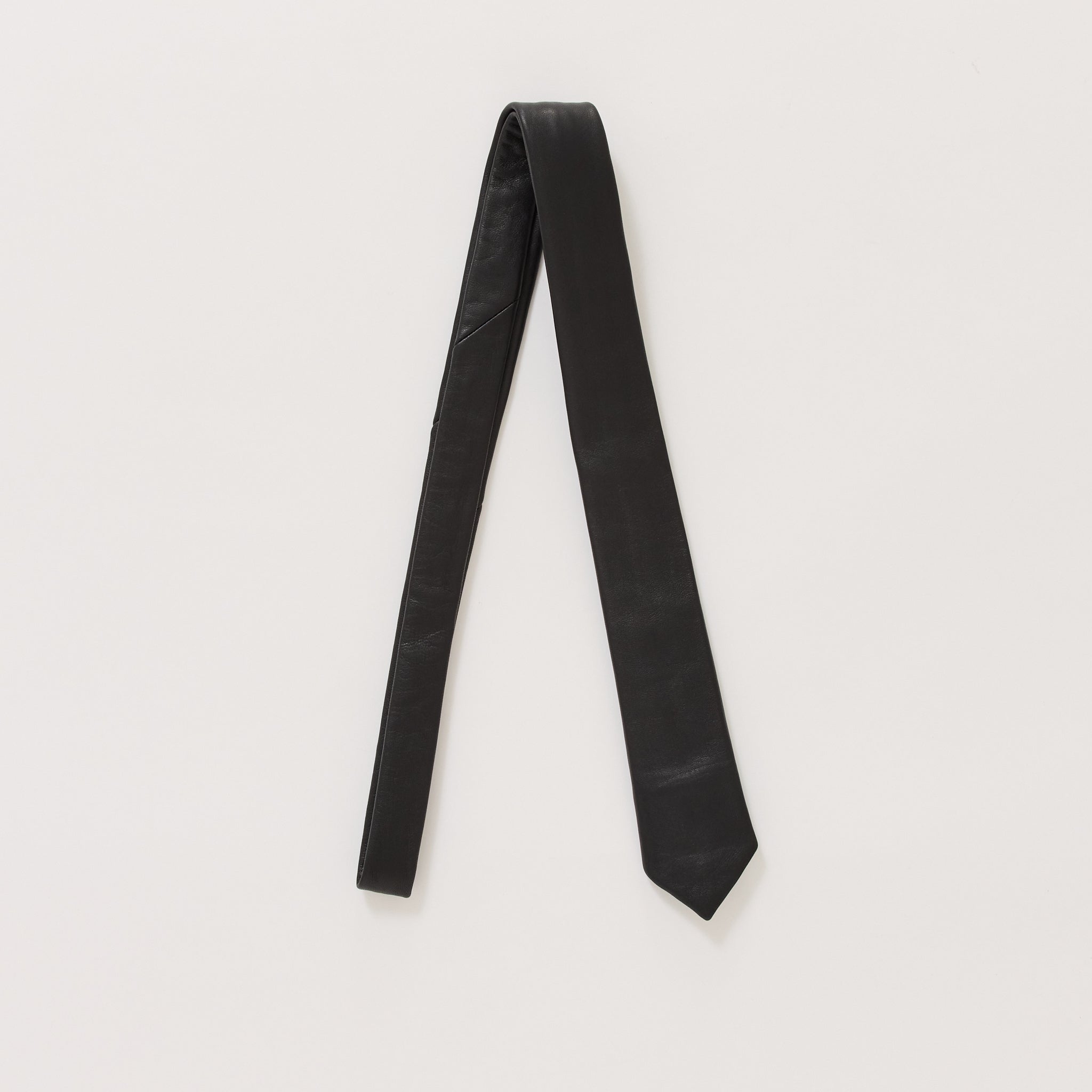 Leather Tie Black