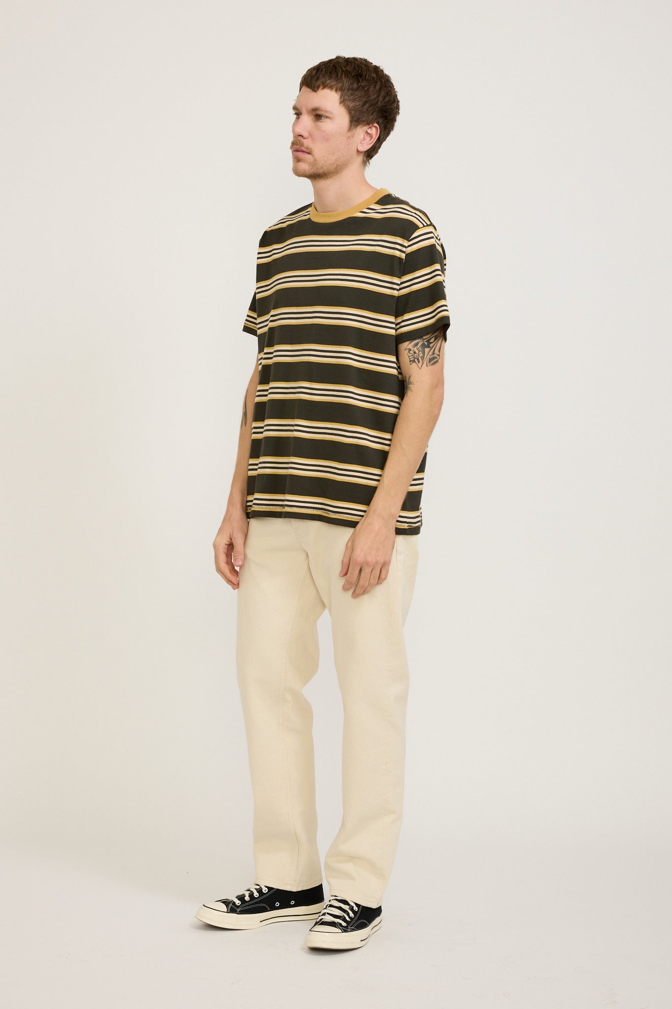 Nudie Jeans Co. | Leif Mud Stripe T-Shirt Multi | Maplestore