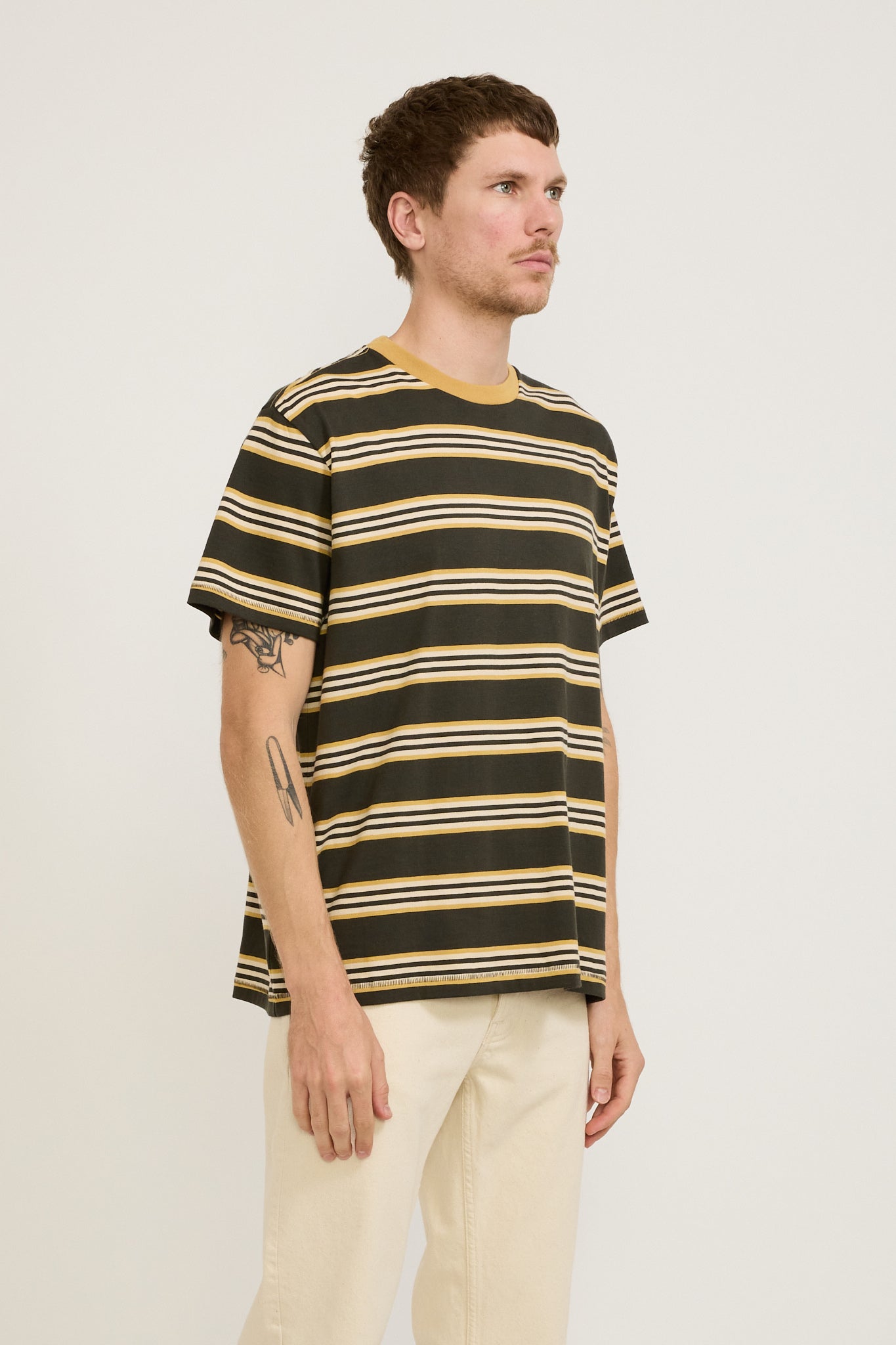 Nudie Jeans Co. | Leif Mud Stripe T-Shirt Multi | Maplestore