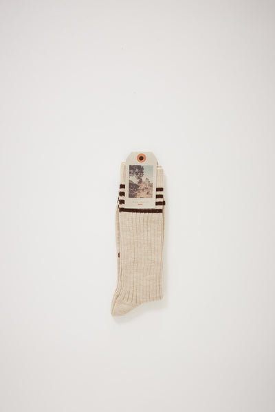 Nudie Jeans Co. | Tennis Socks Stripe Beige | Maplestore