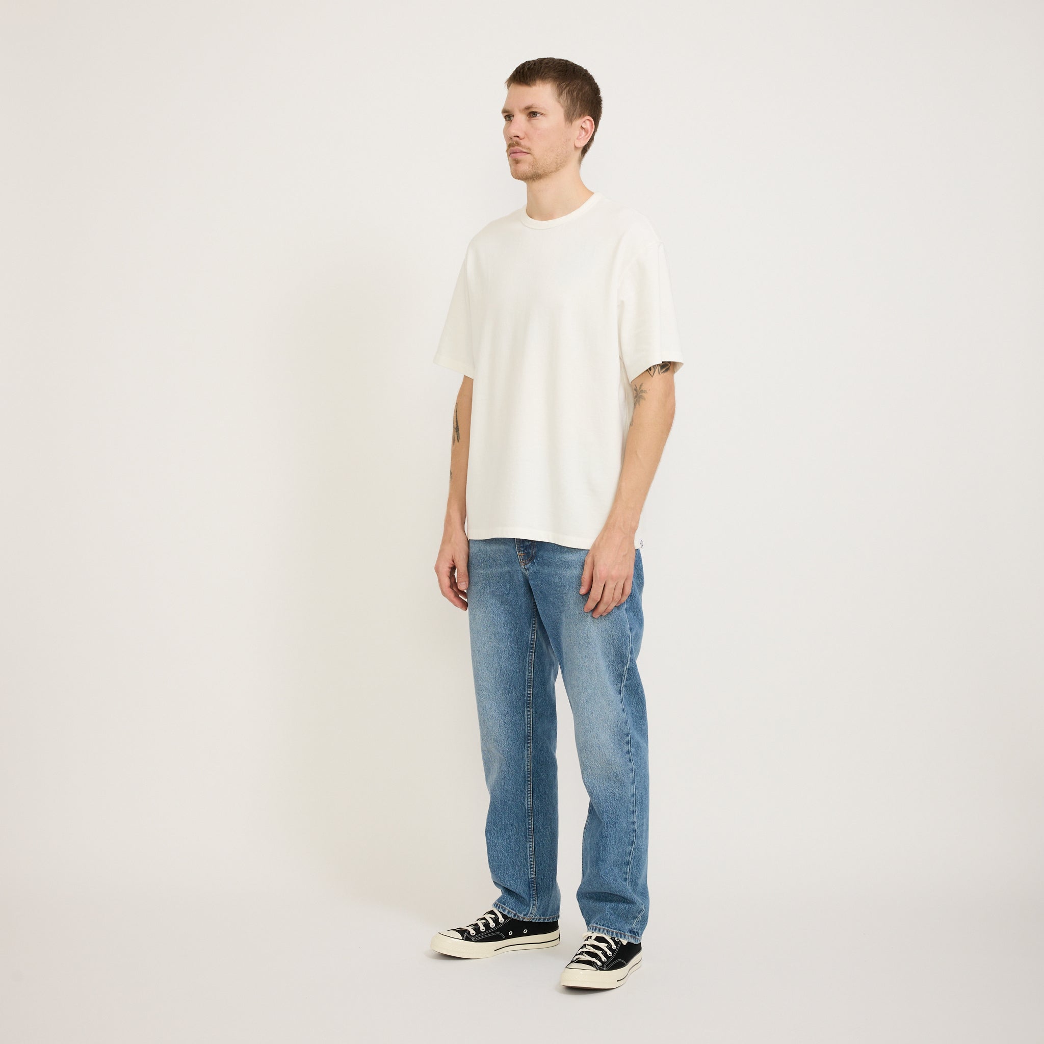 unoa 【Plie Sleeve】 NUDIE BEIGE × BLACK NUDIE JEANS