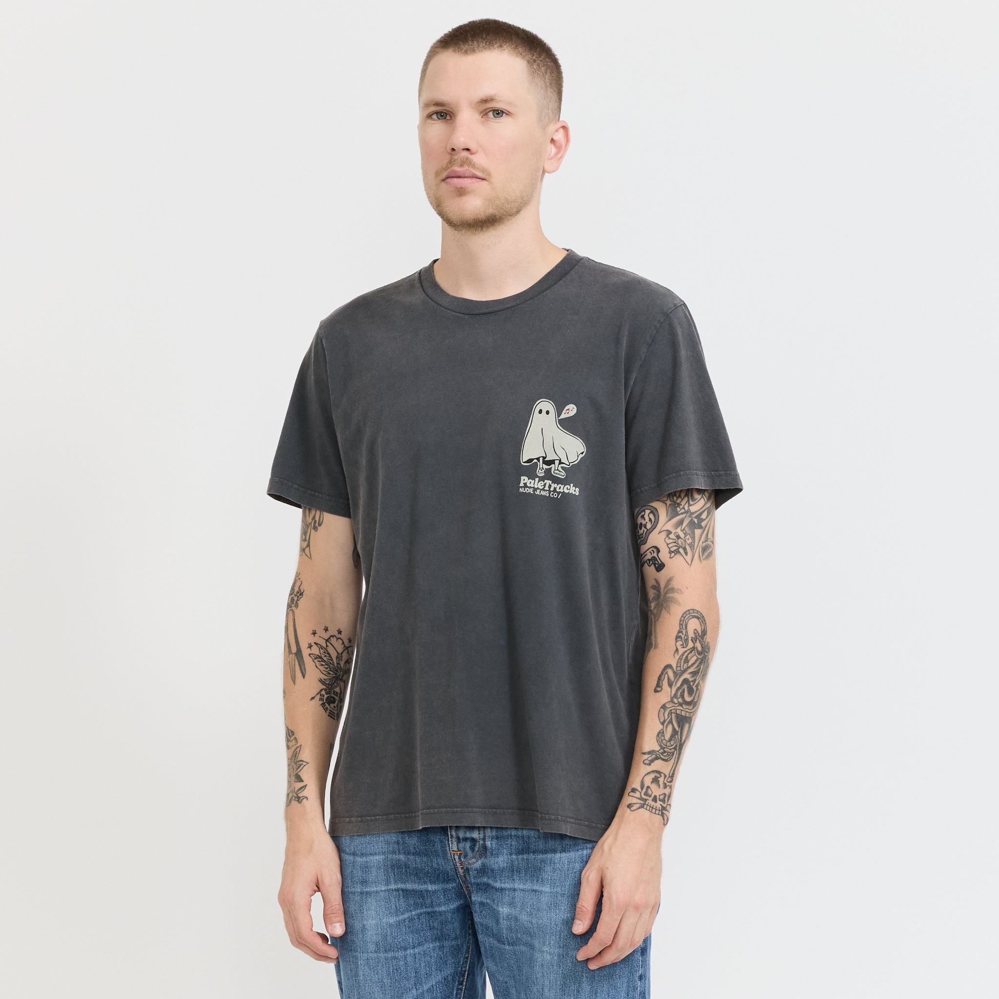 Roy Pale Tracks T-Shirt Antracite | Maplestore