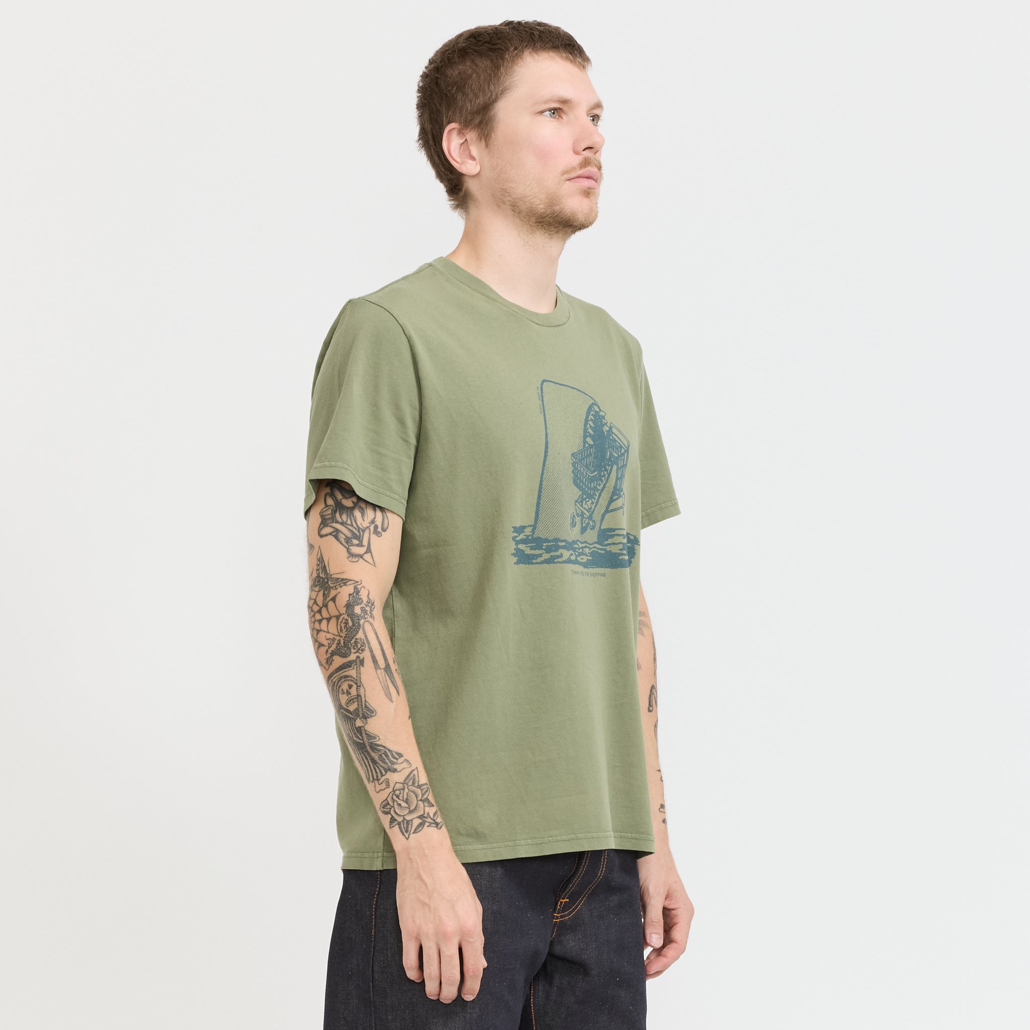 Nudie Jeans Co. | Roy Shop-Chop T-Shirt Green | Maplestore