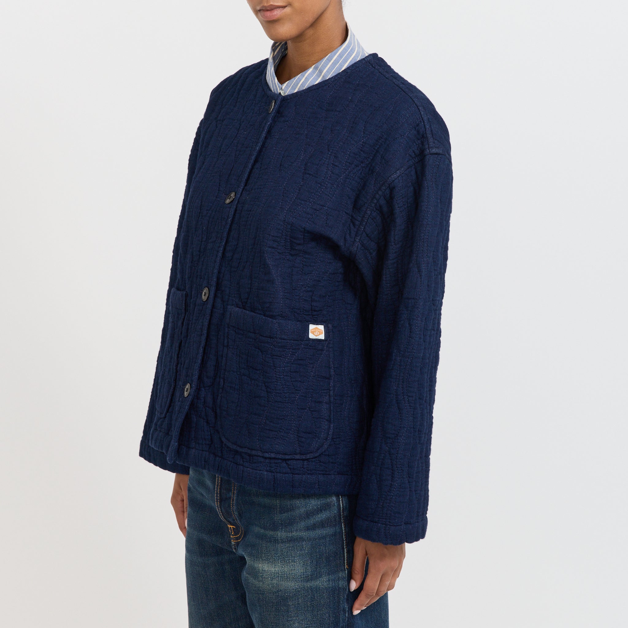 Nudie Jeans Co. | Sandra Jacket Indigo Quilt Blue | Maplestore