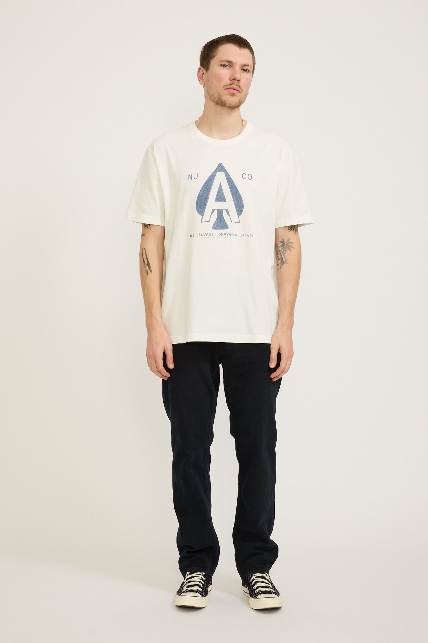 Nudie Jeans Co. | Uno Ace T-Shirt Chalk White | Maplestore