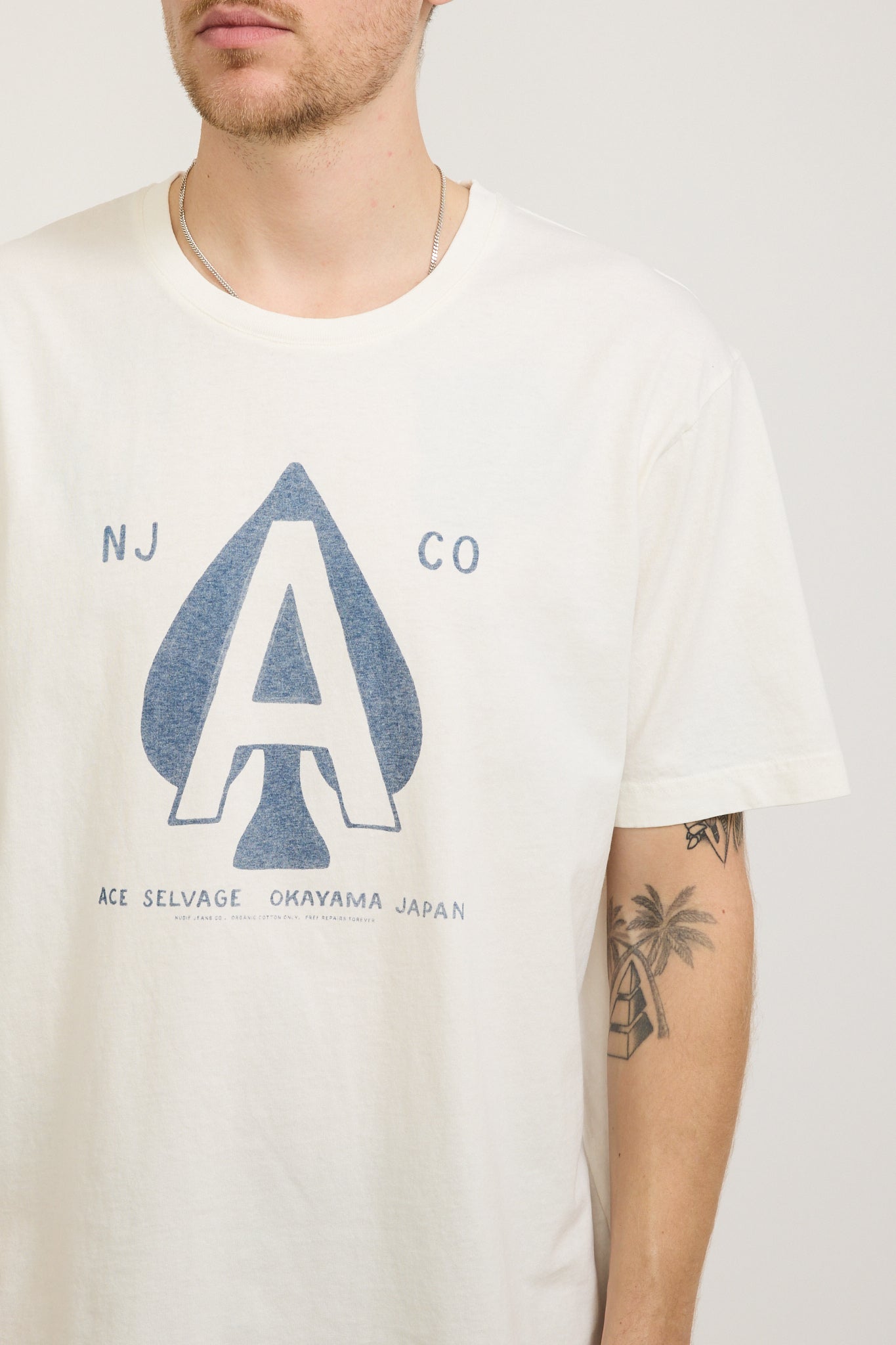 Nudie Jeans Co. | Uno Ace T-Shirt Chalk White | Maplestore