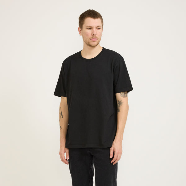 unoa 【Plie Sleeve】 NUDIE BEIGE × BLACK NUDIE_UNO_EVERYDAY_TEE_BLACK_L