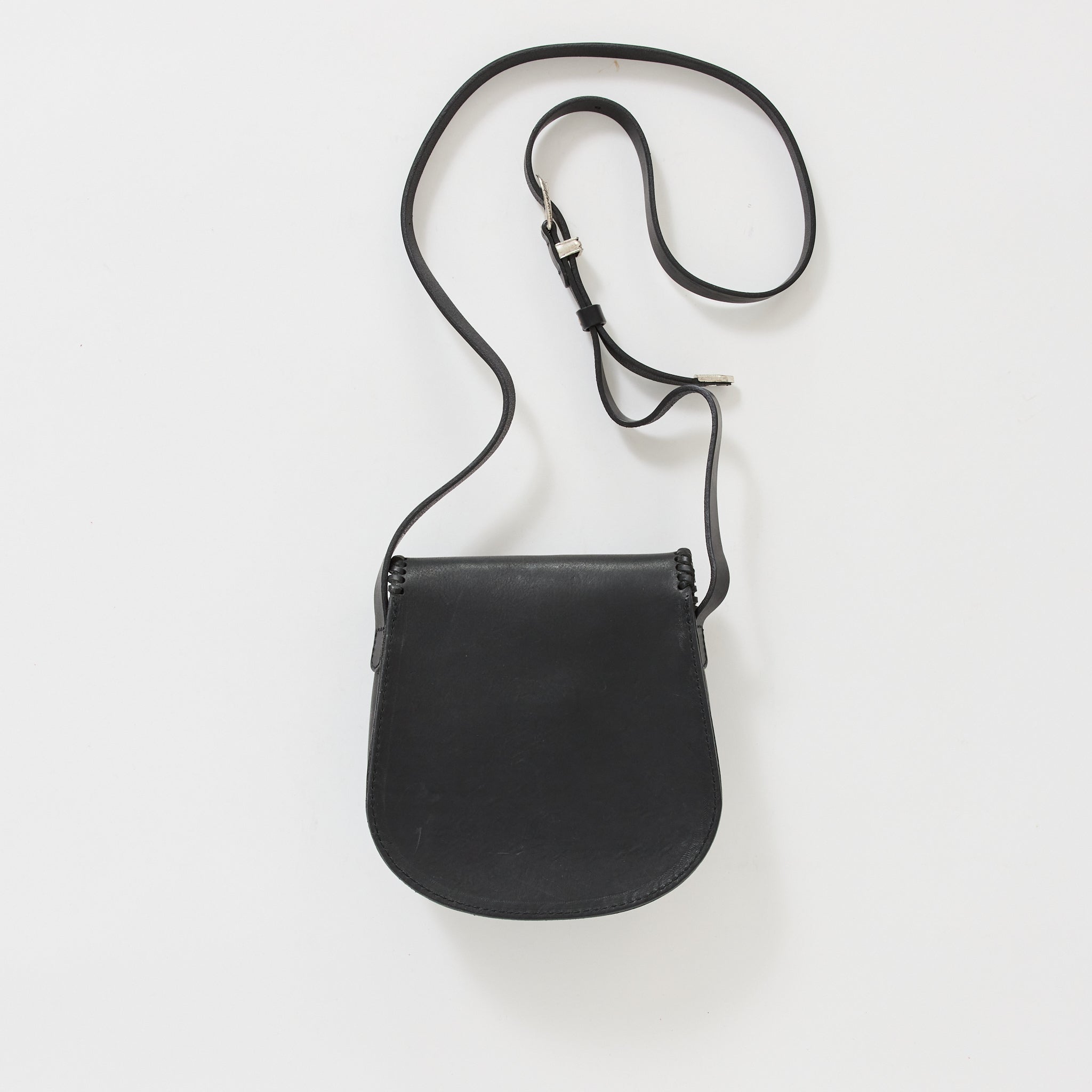 Western Leather Saddle Bag Black