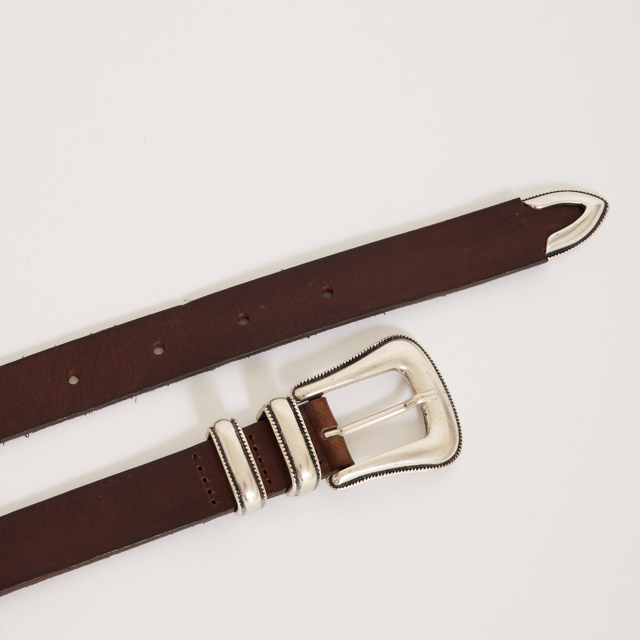 Western Silver Belt Dark Brown
