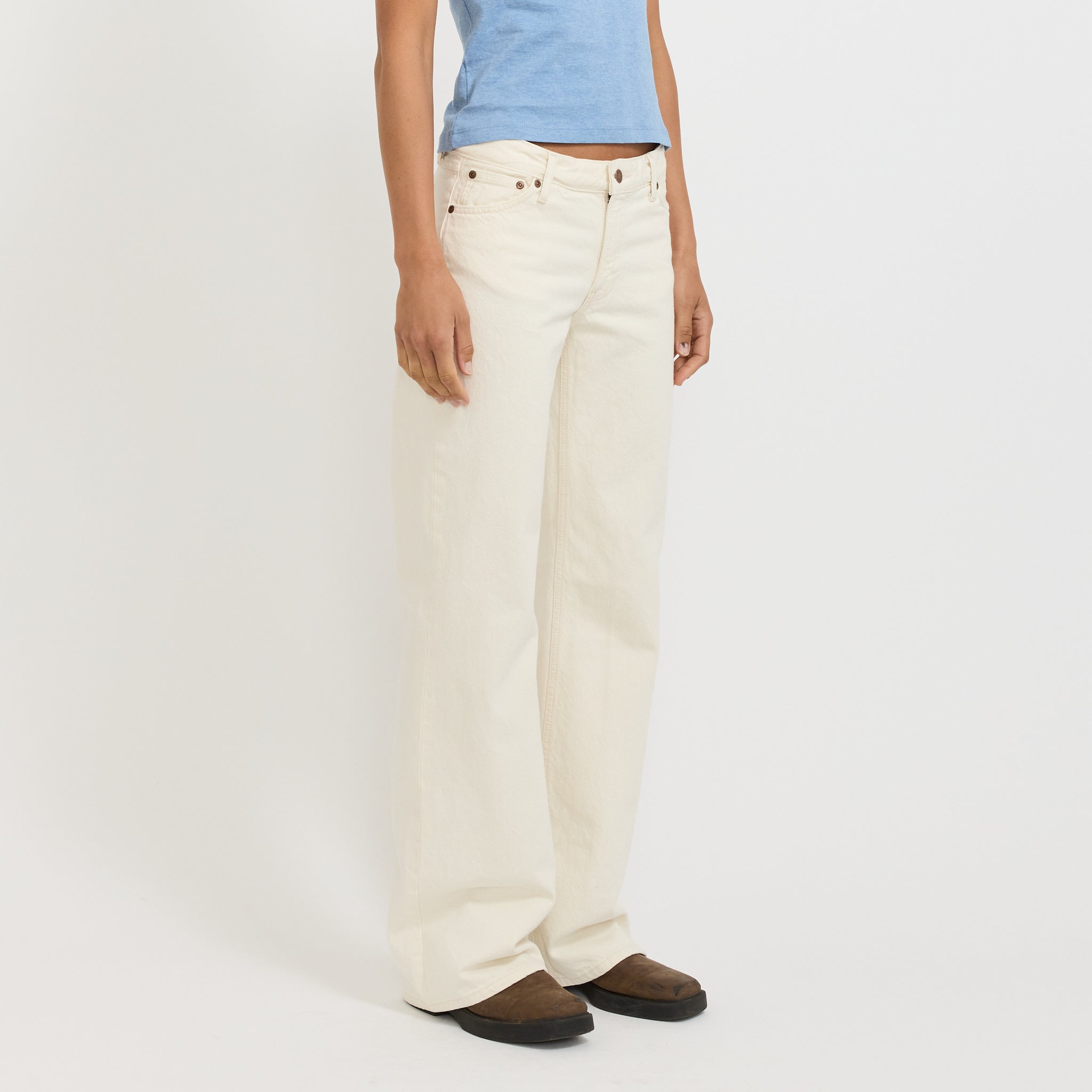 Nudie Jeans Co. | Wide Heidi Ivory | Maplestore