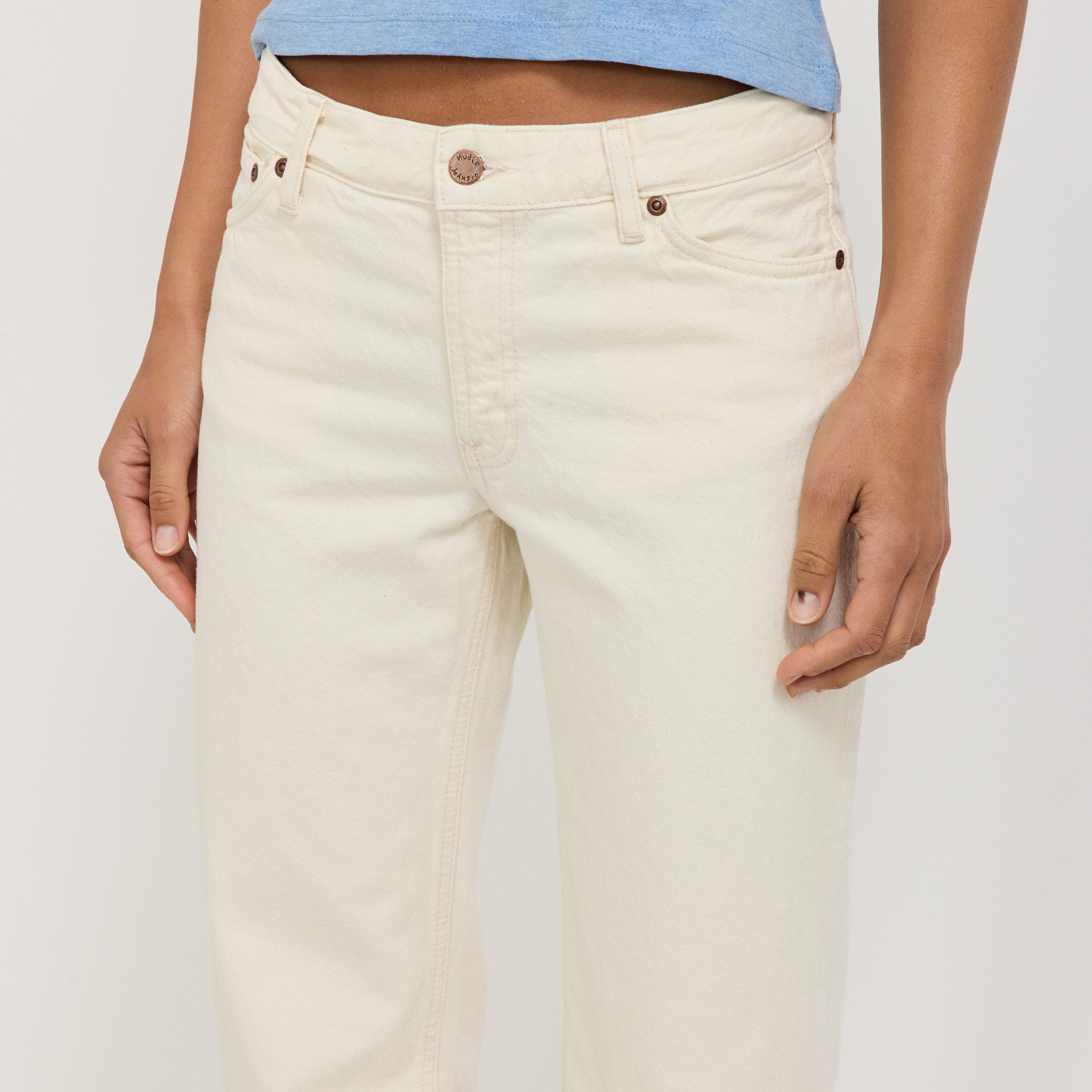 Nudie Jeans Co. | Wide Heidi Ivory | Maplestore