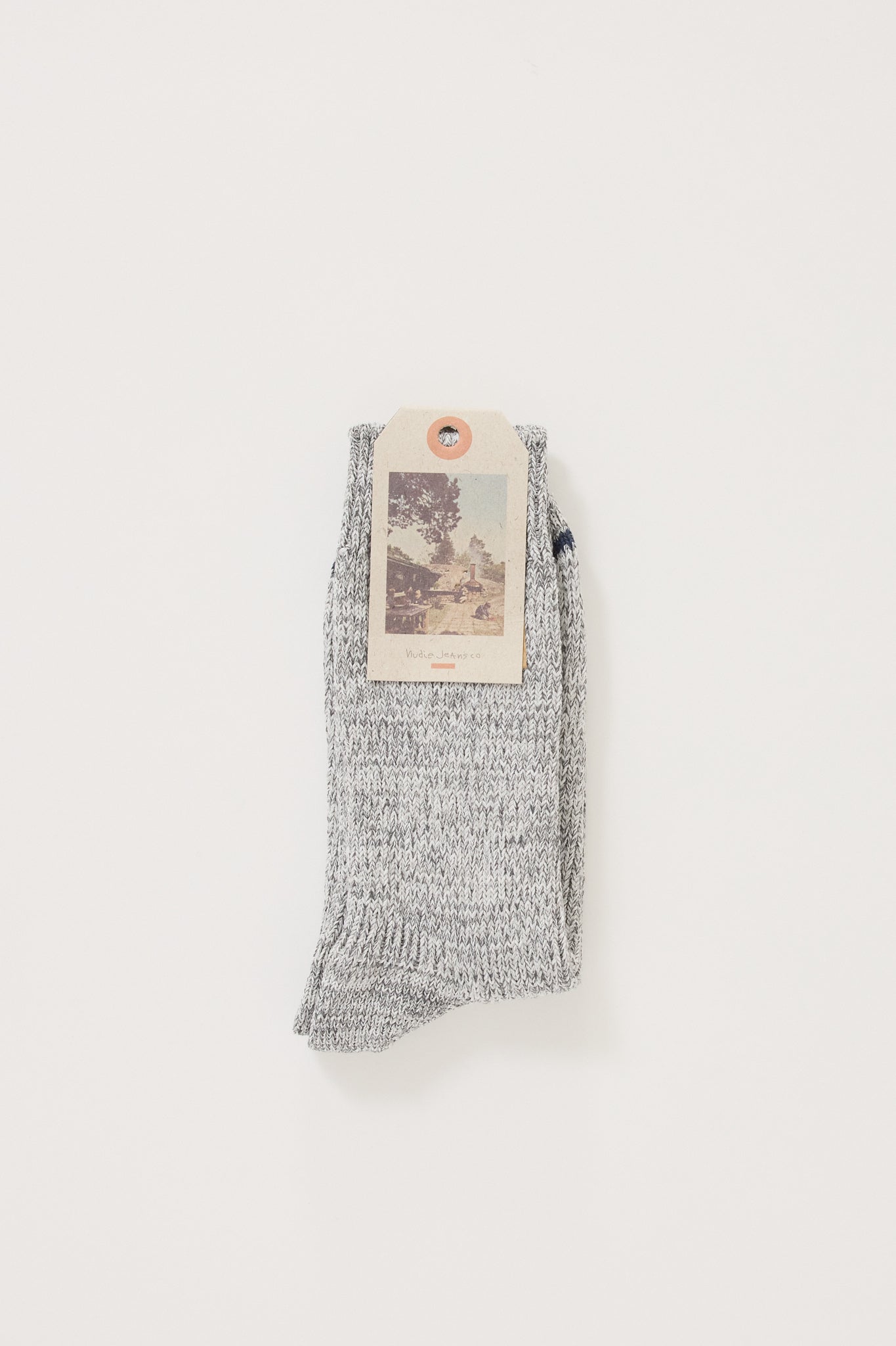 Women Chunky Socks Grey Melange