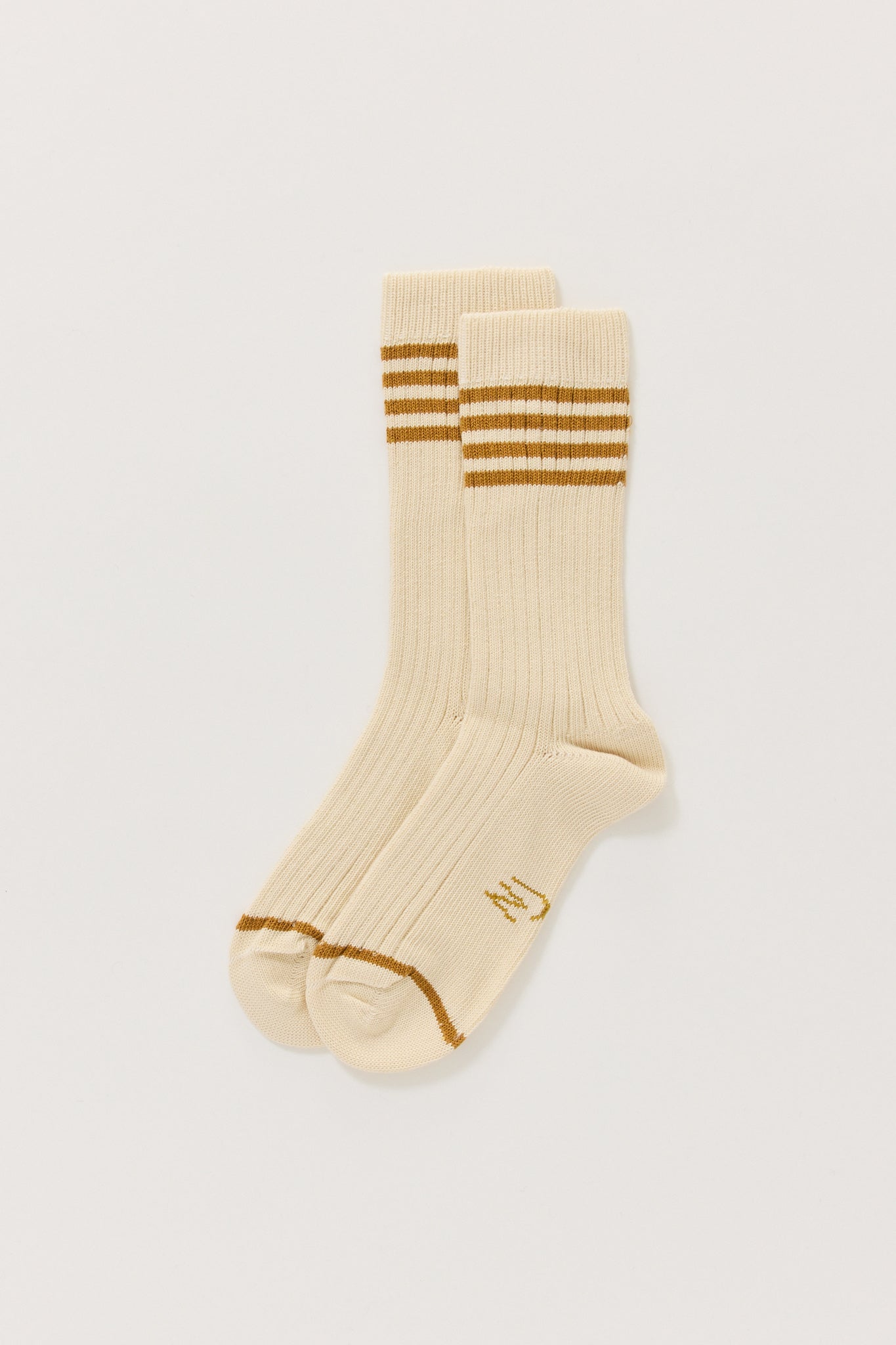 Nudie Jeans Co. | Women Tennis Socks Stripe Ochre | Maplestore