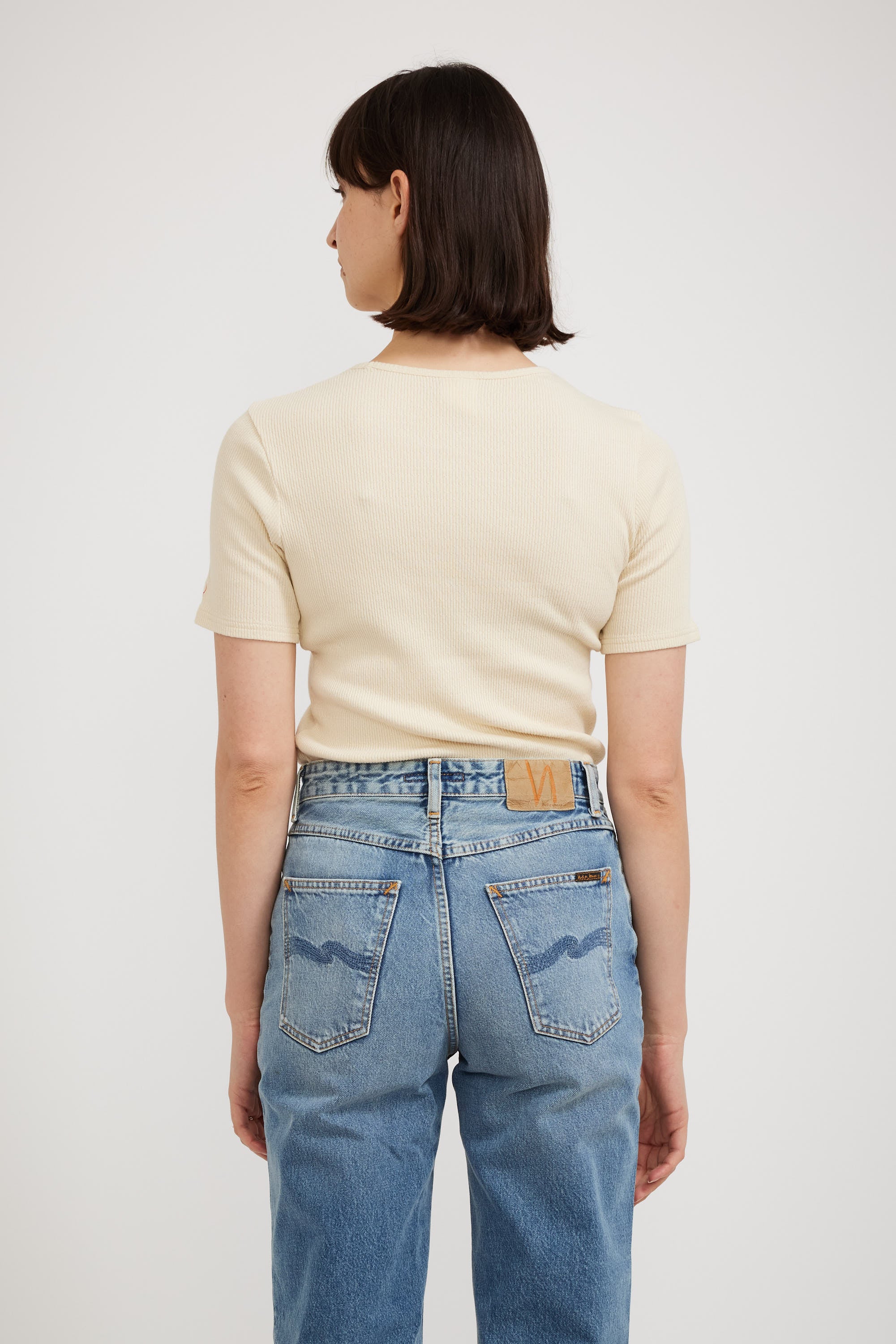 Nudie | Jossan Rib T-Shirt Egg White | Maplestore