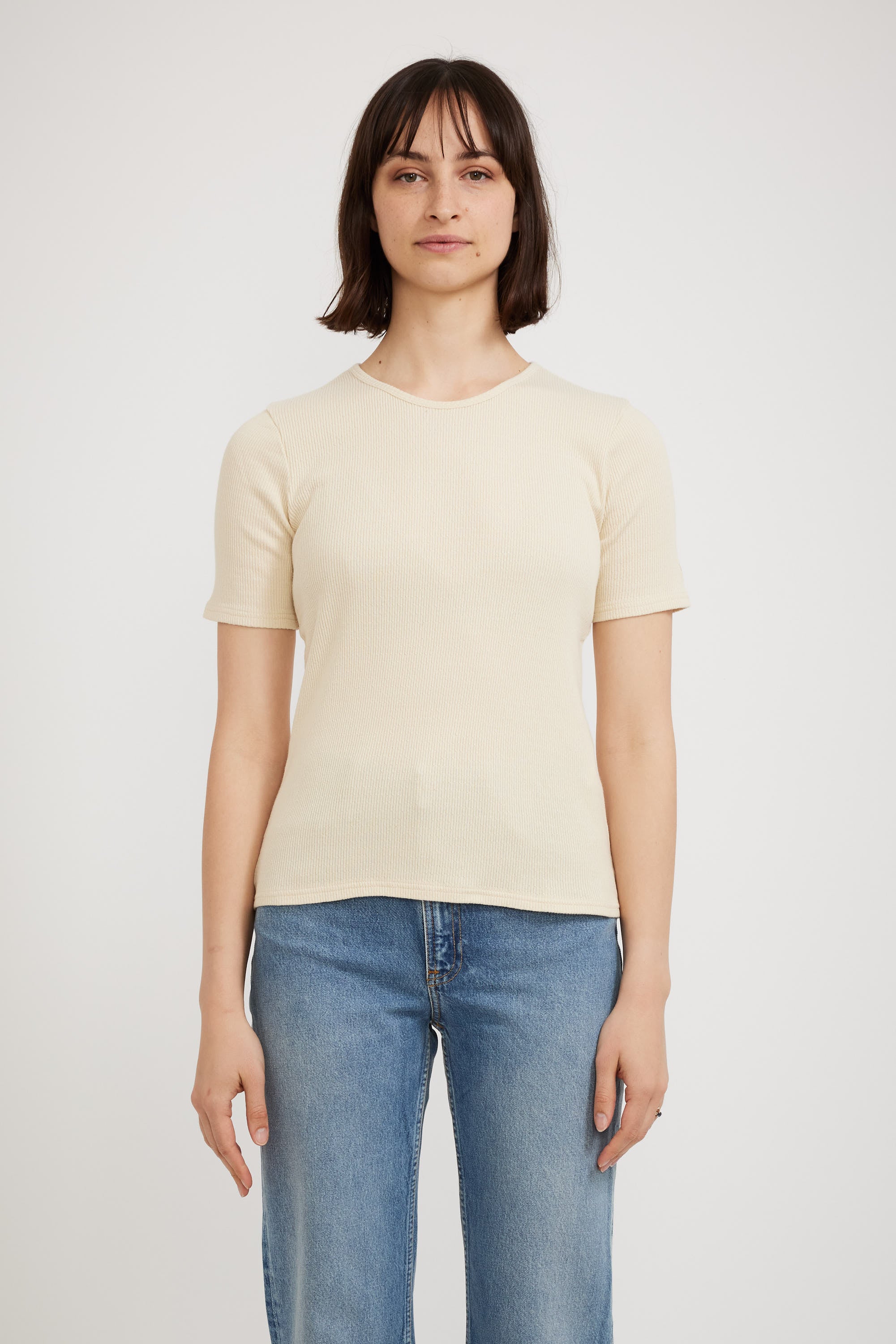 Nudie | Jossan Rib T-Shirt Egg White | Maplestore