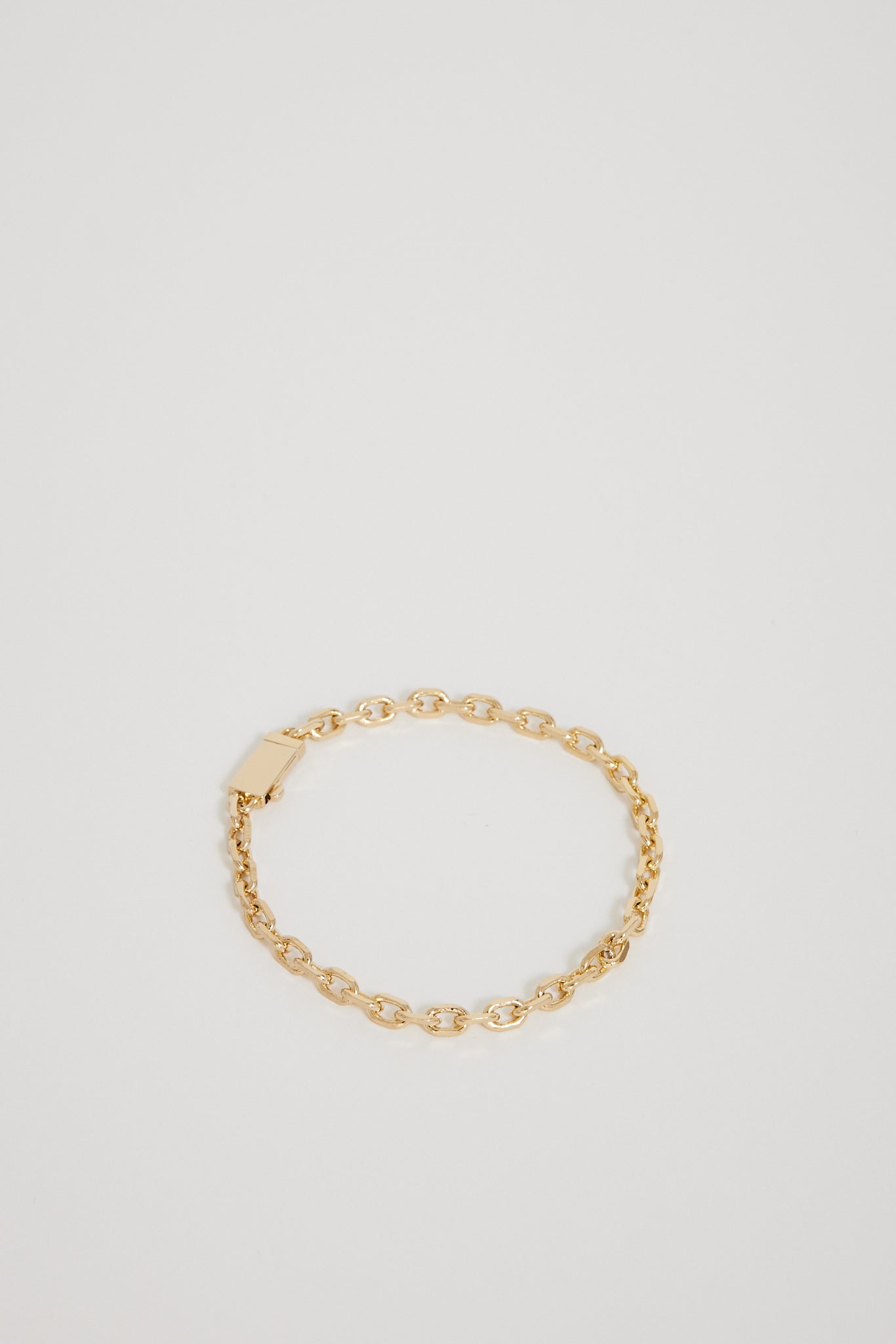 Numbering | Edge Cut Chain Bracelet 14K Gold | Maplestore