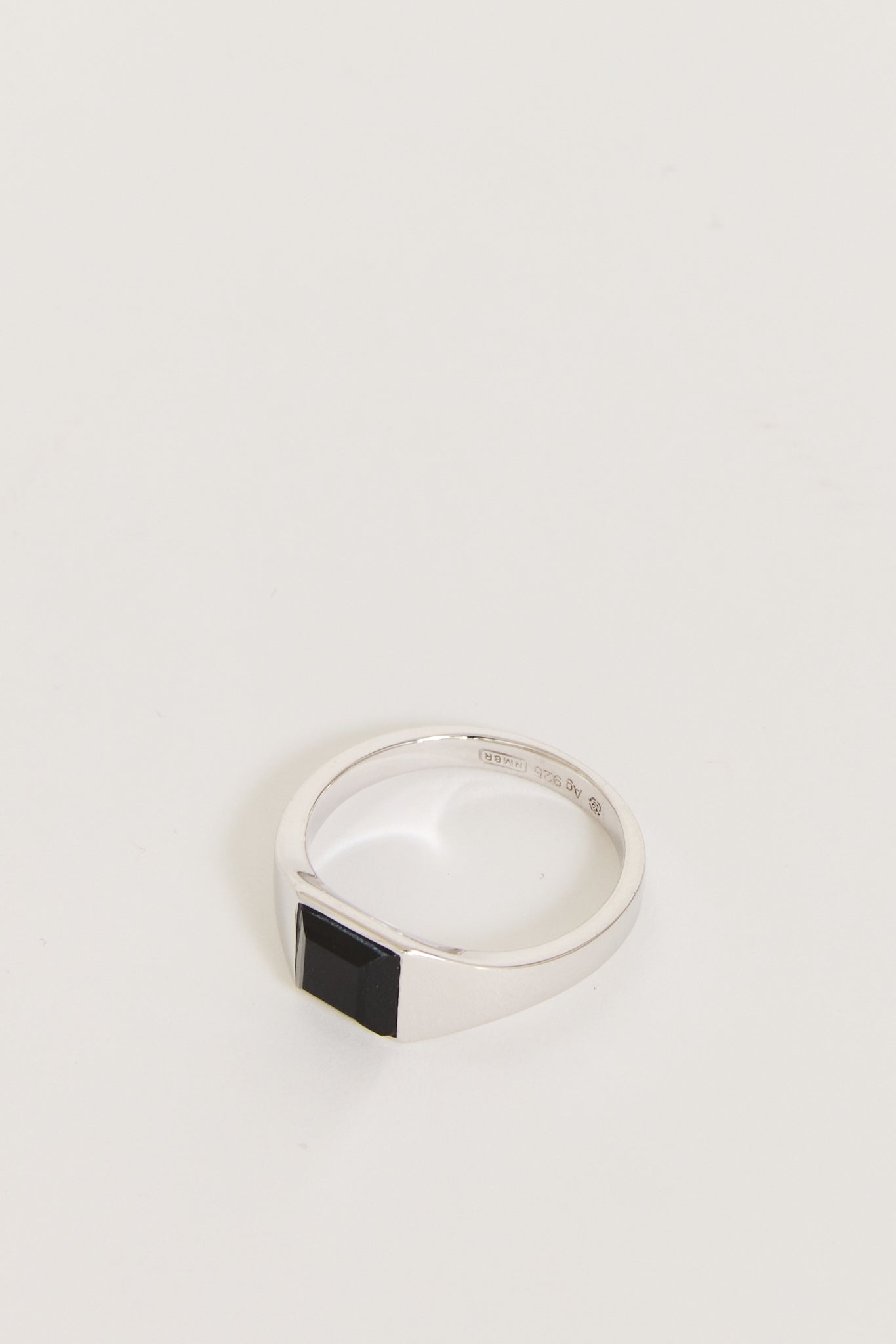 Numbering | Square Signet Ring Onyx | Maplestore