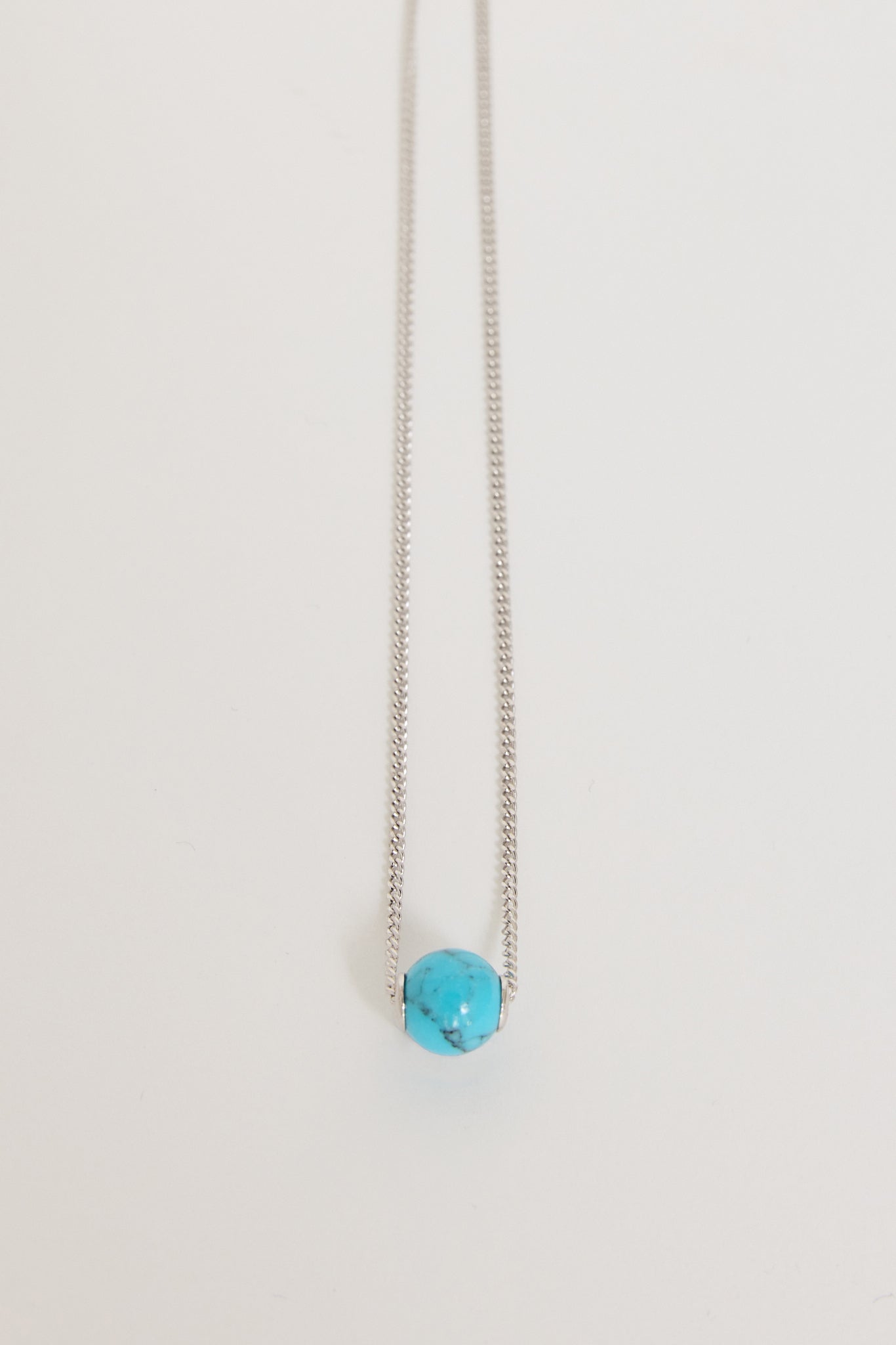 Numbering | Turquoise Bead Pendant Necklace Blue | Maplestore