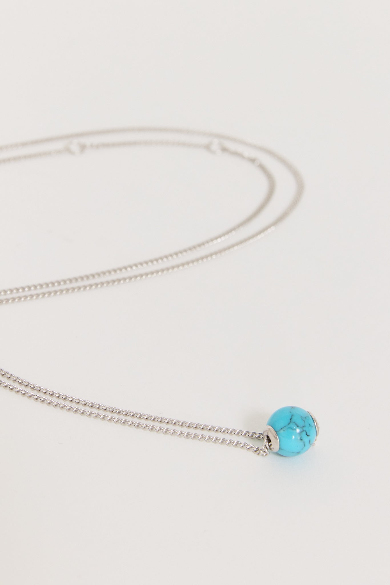 Numbering | Turquoise Bead Pendant Necklace Blue | Maplestore