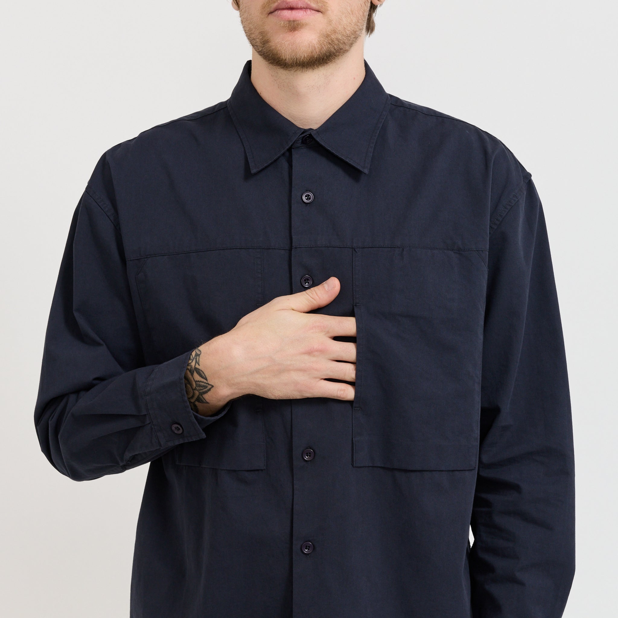 Panel Pocket Shirt Dark Navy