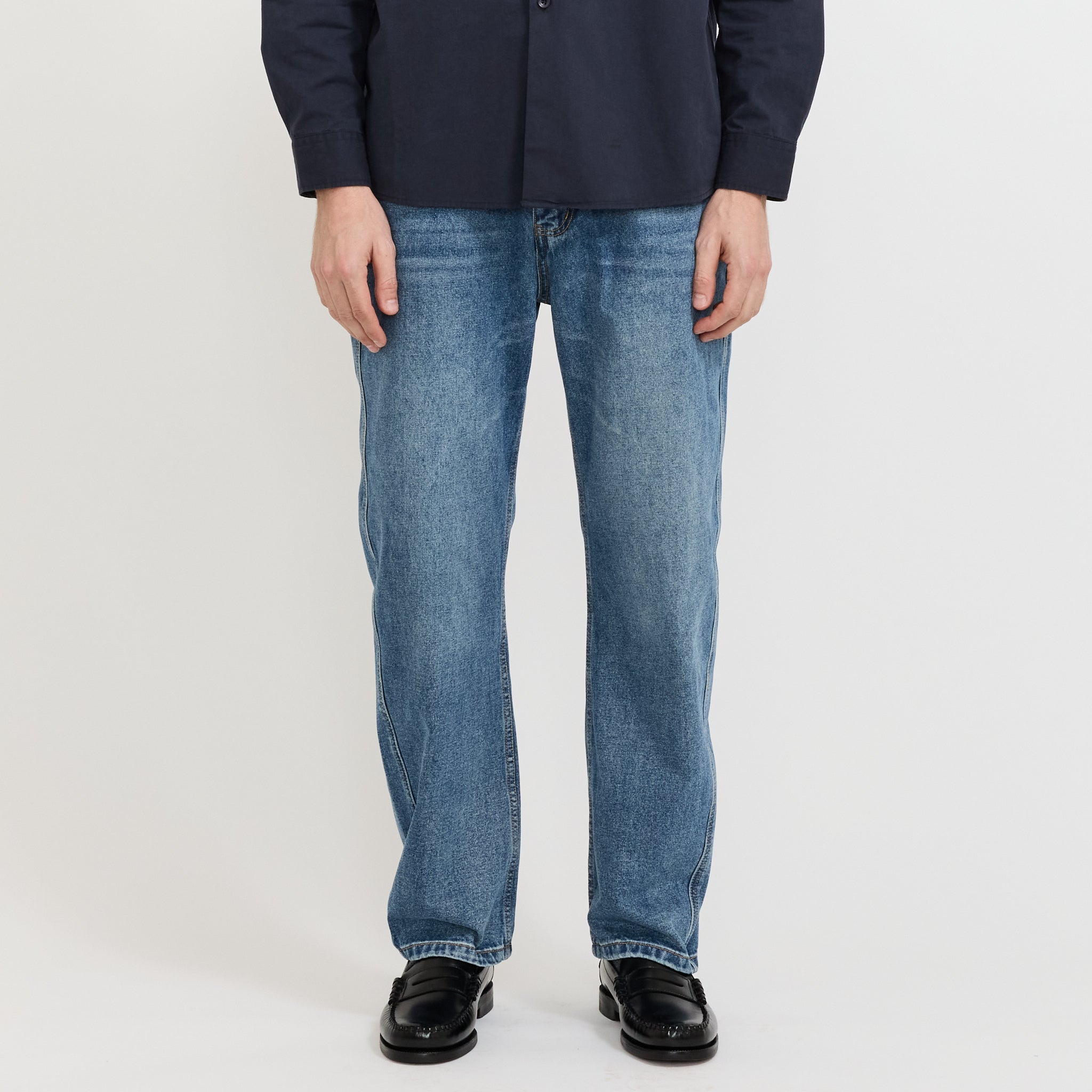 Straight Denim Deep Washed Indigo