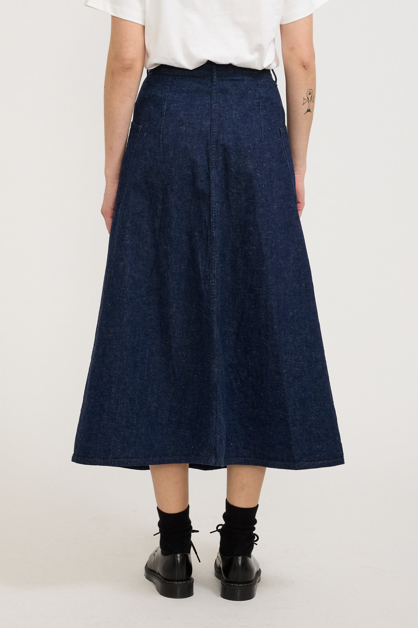 Orslow | US Navy Side Seamless Denim Long Skirt | Maplestore