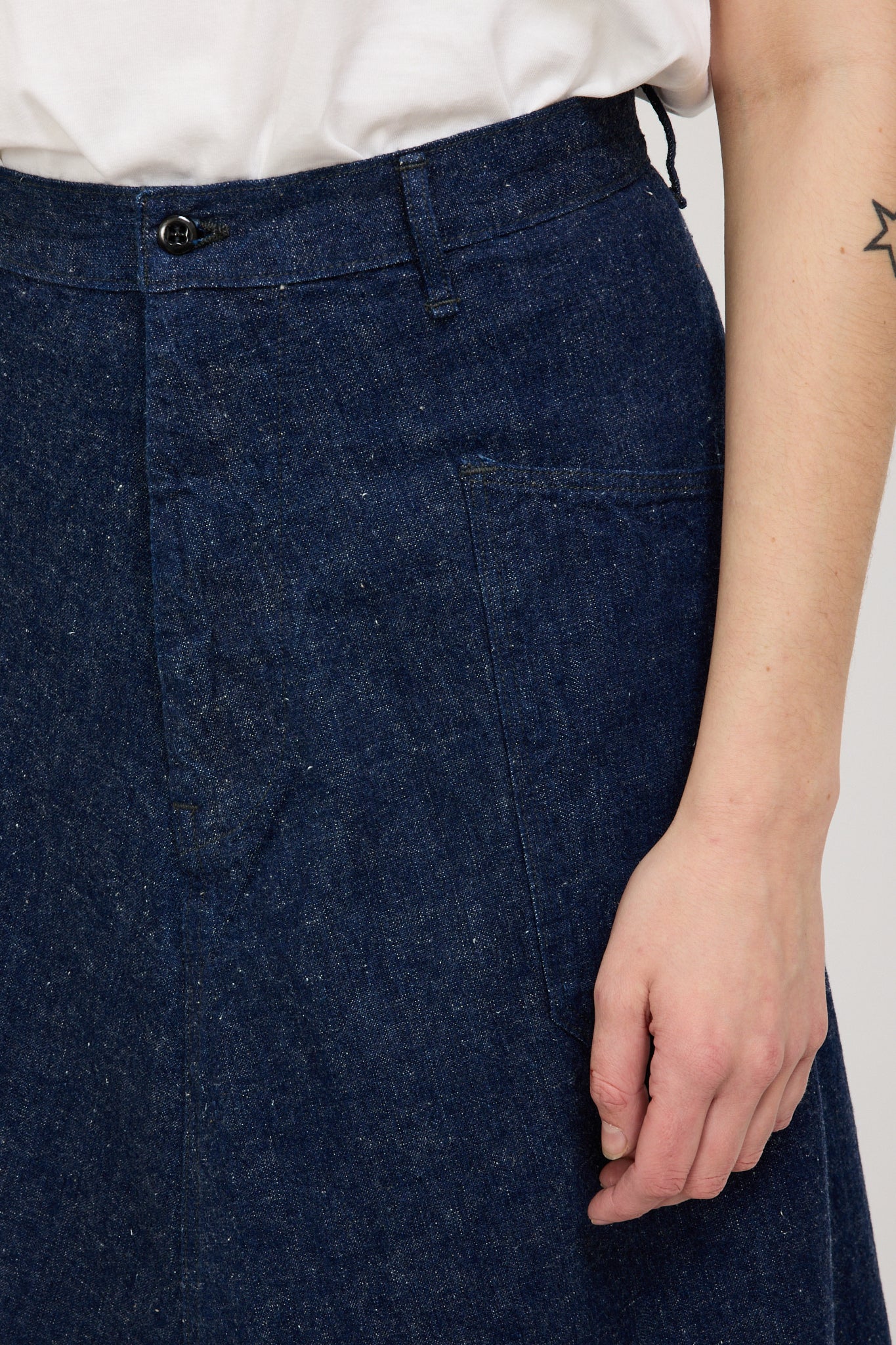 Orslow | US Navy Side Seamless Denim Long Skirt | Maplestore