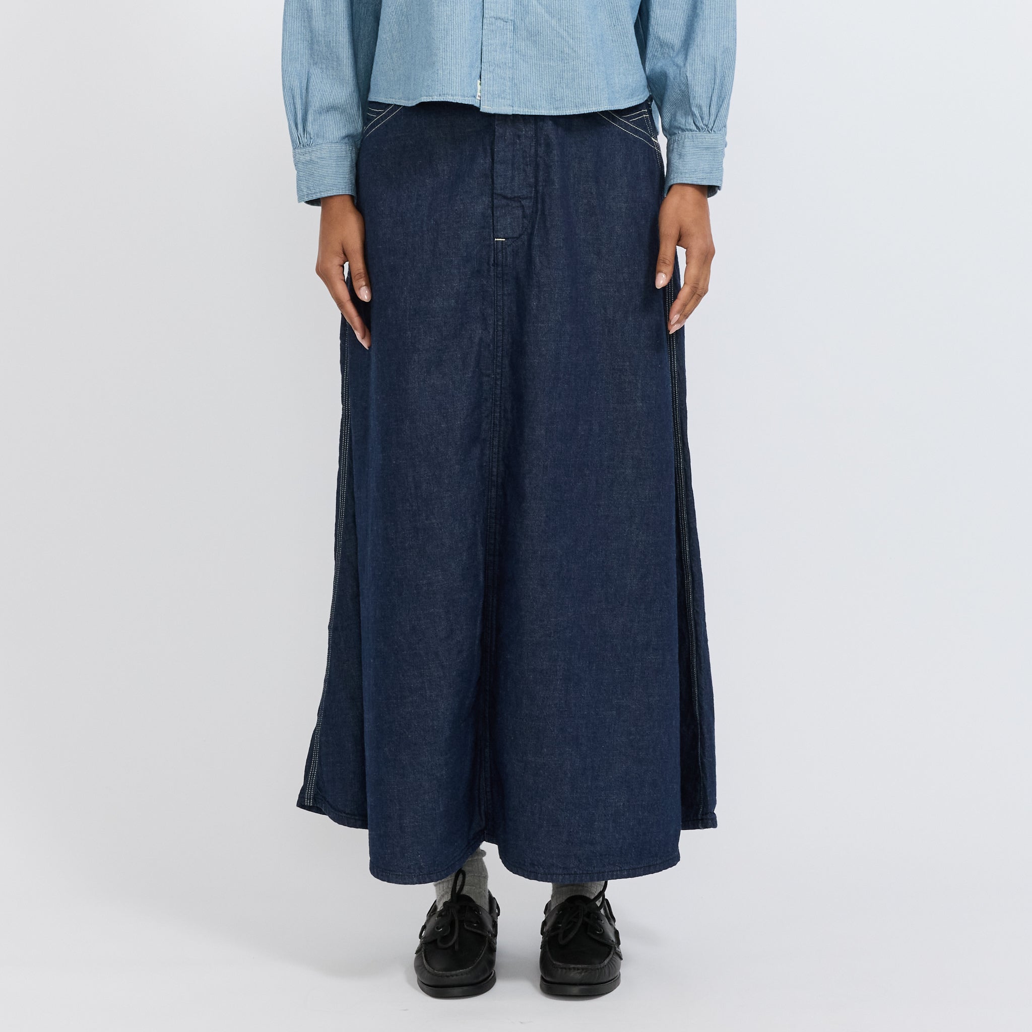 30's Painter Long Denim Skirt One Wash