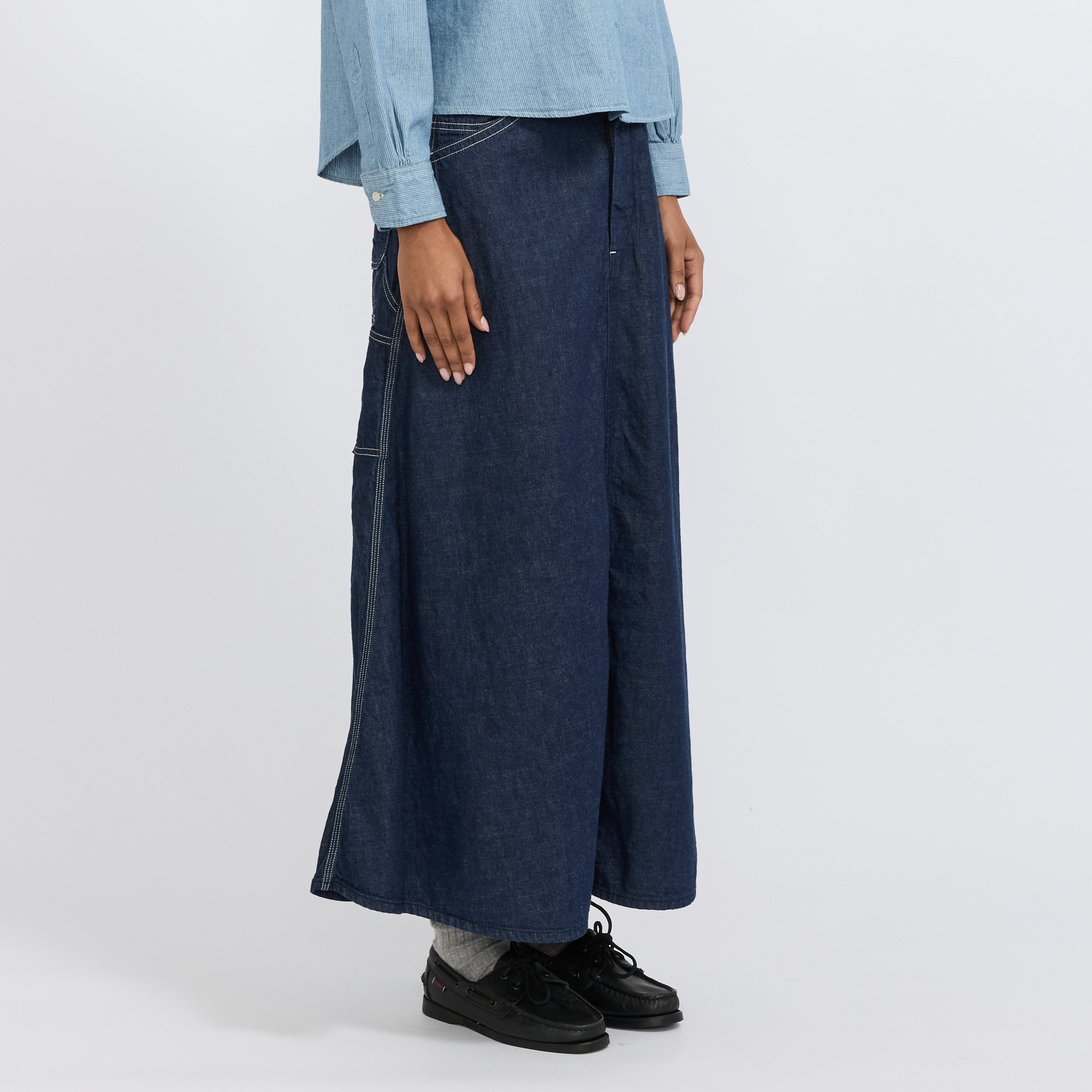 30's Painter Long Denim Skirt One Wash