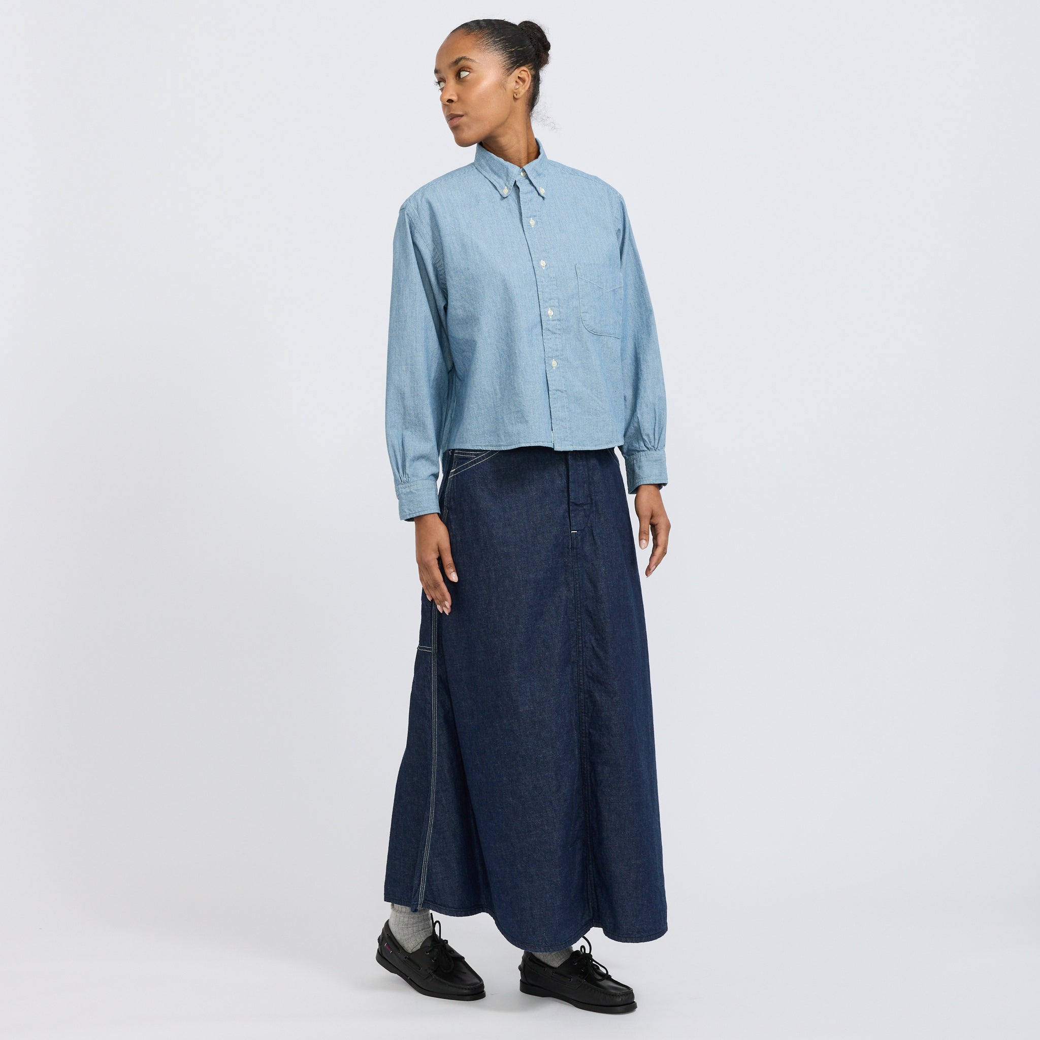 30's Painter Long Denim Skirt One Wash