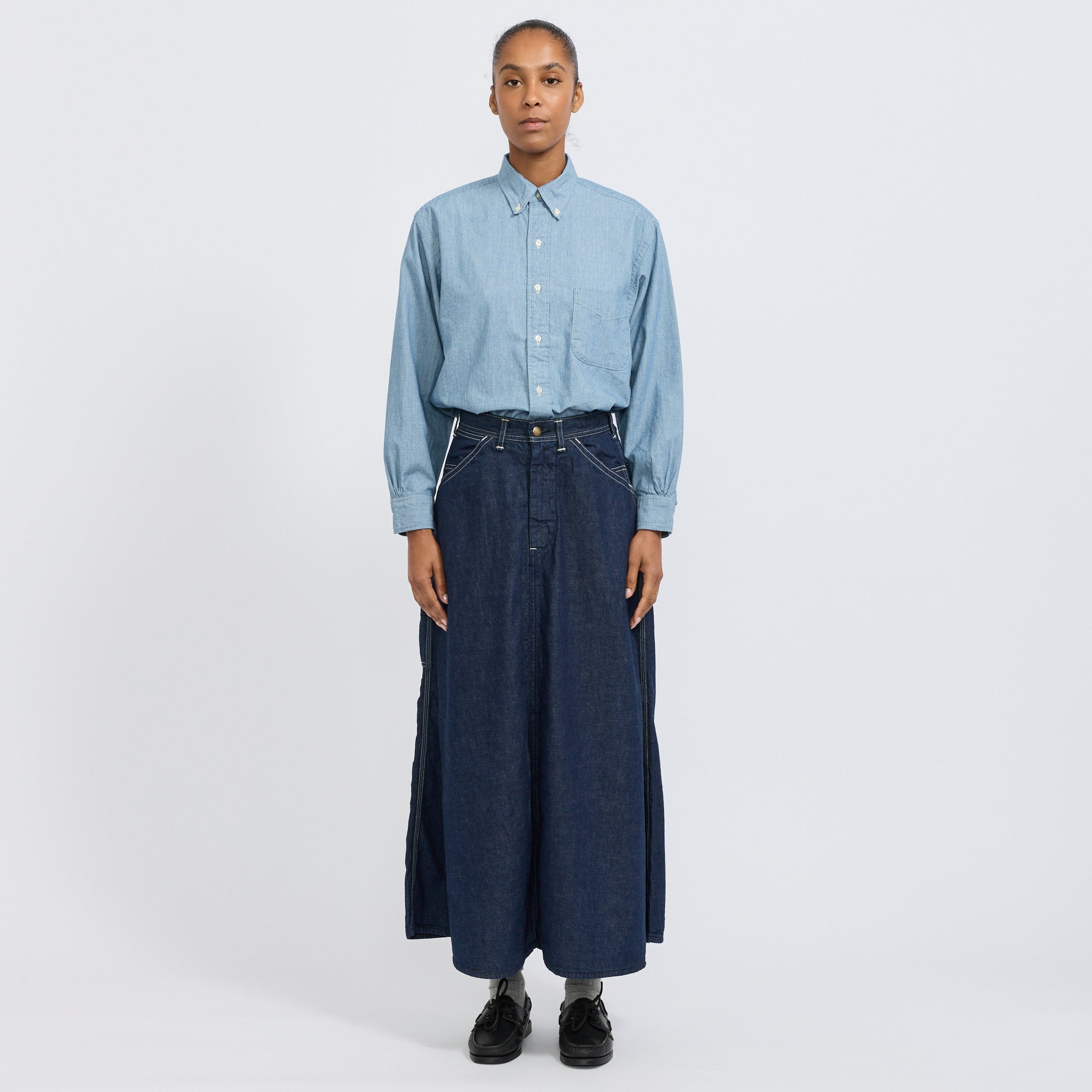 30's Painter Long Denim Skirt One Wash