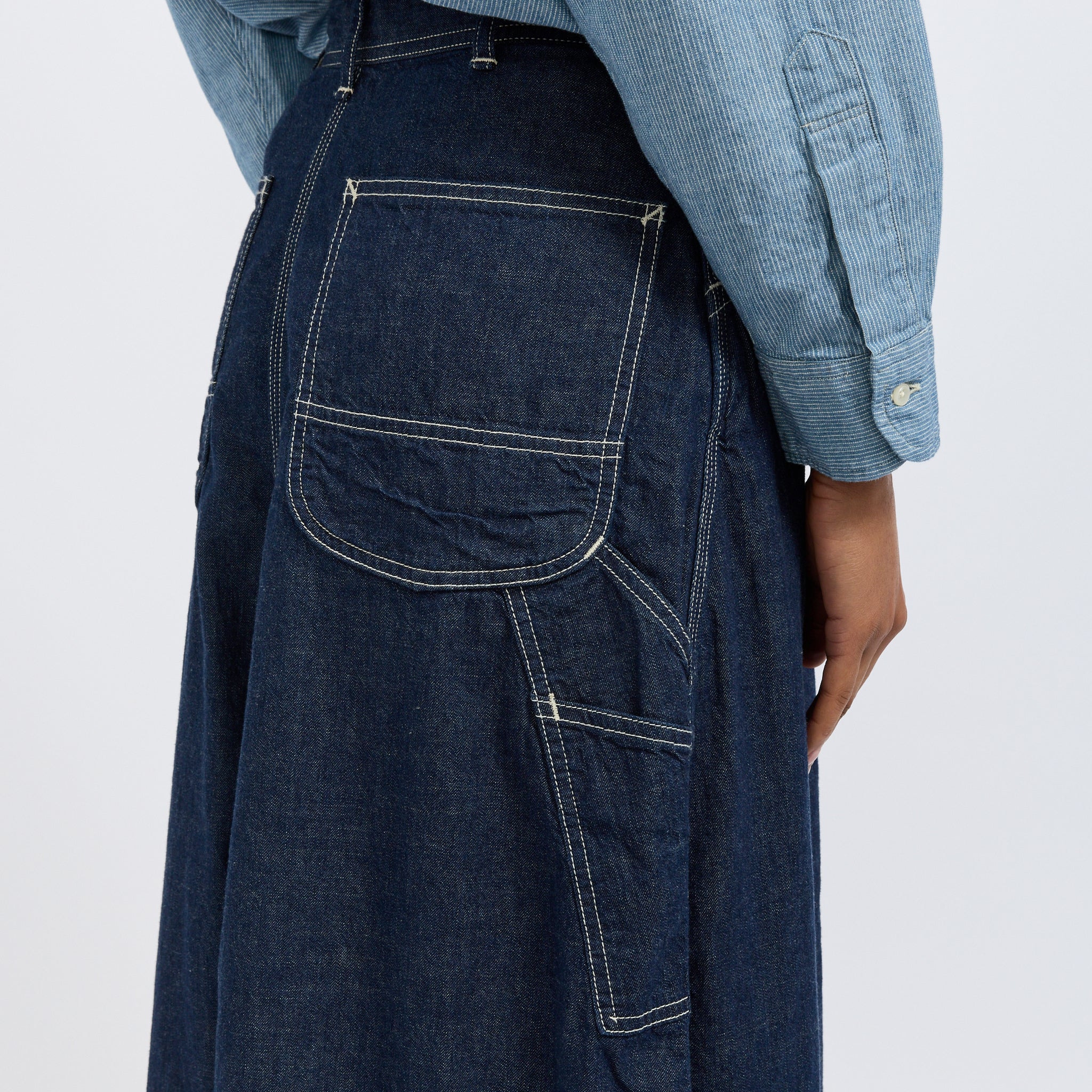 30's Painter Long Denim Skirt One Wash