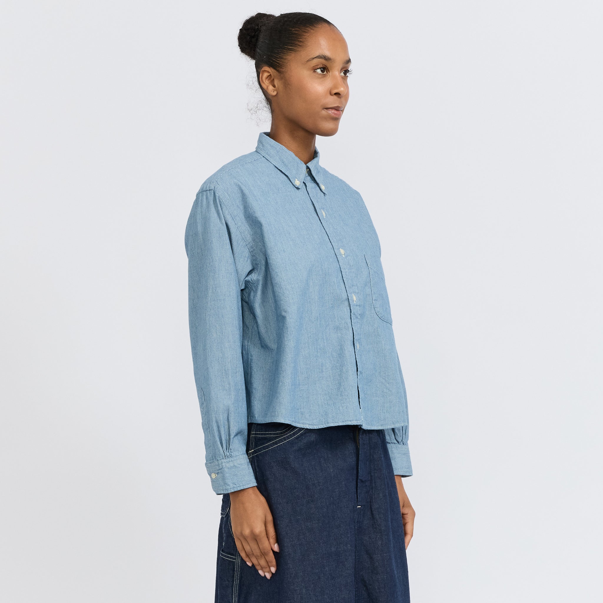 Short Button Down Shirt Hickory