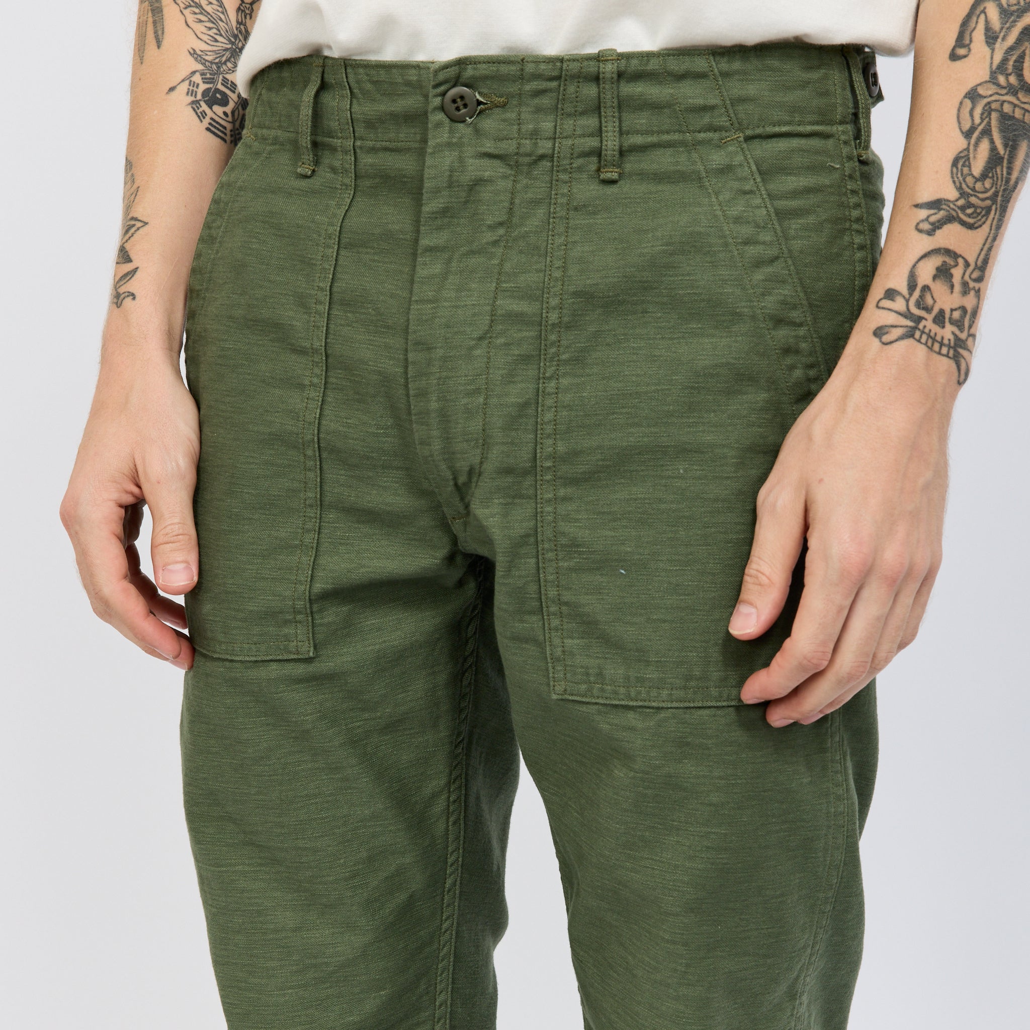 Orslow | Slim Fit Fatigue Pants Green | Maplestore