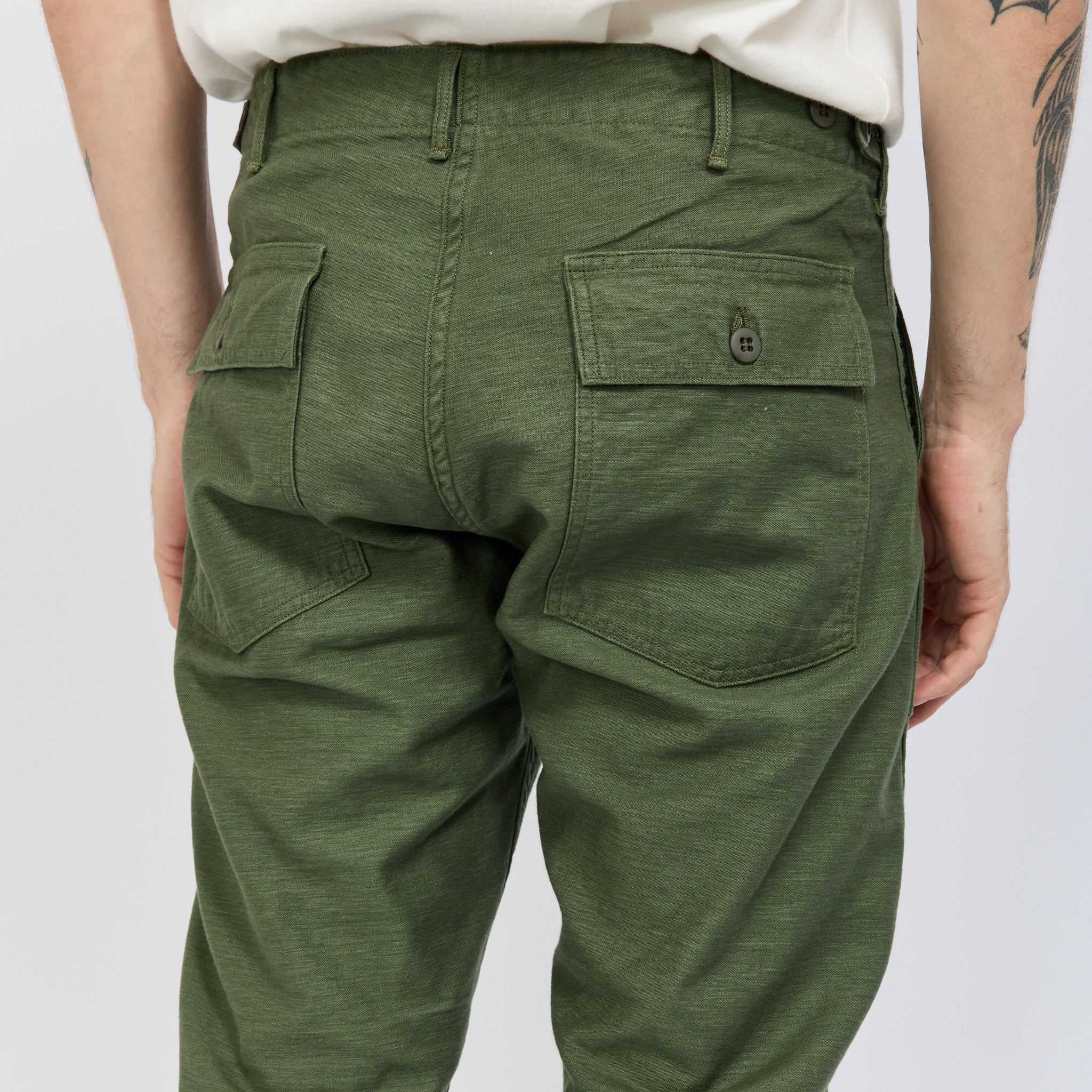 Orslow Slim Fit Fatigue Pants Green | Maplestore