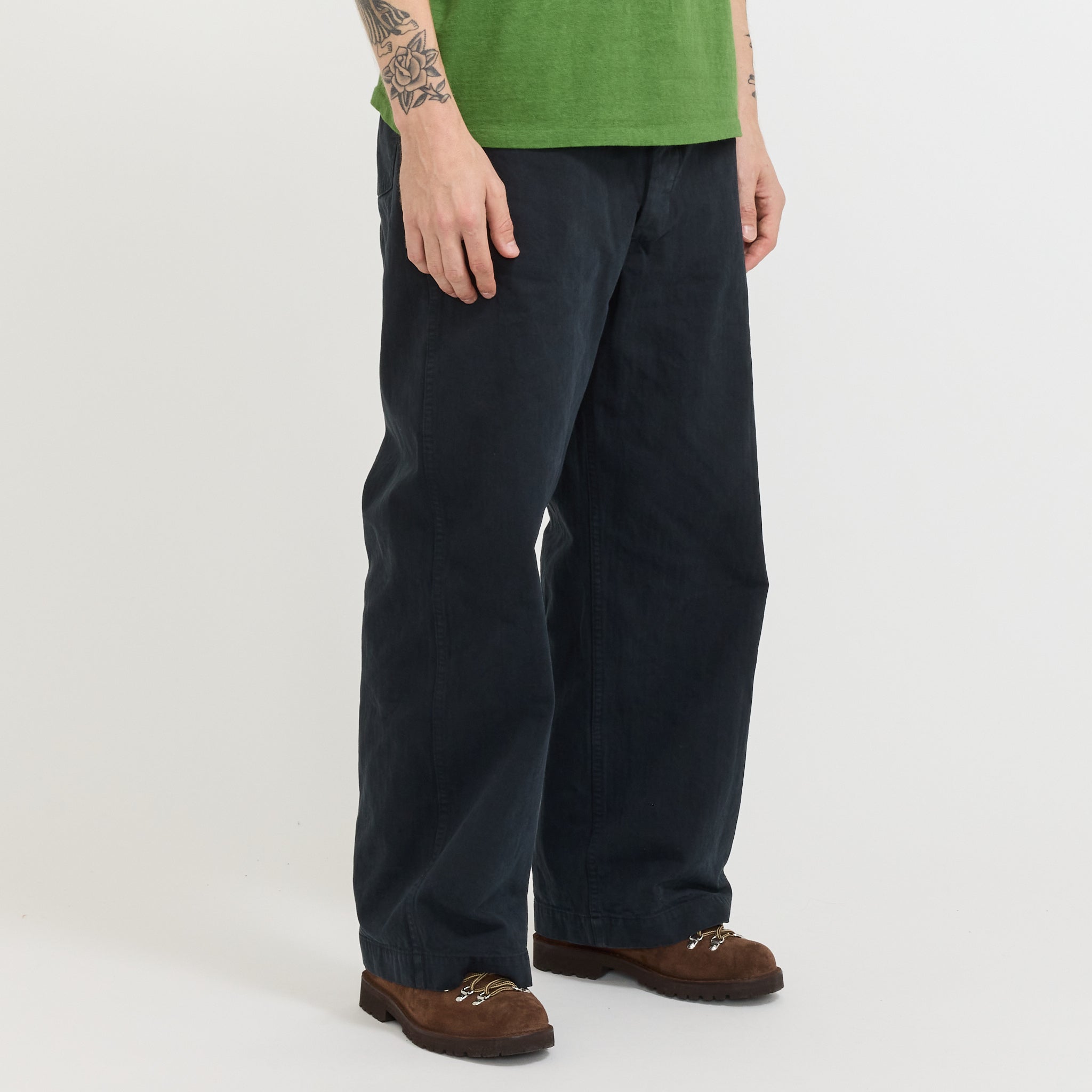 USMC Herringbone Wide Fit Utility Trousers Black