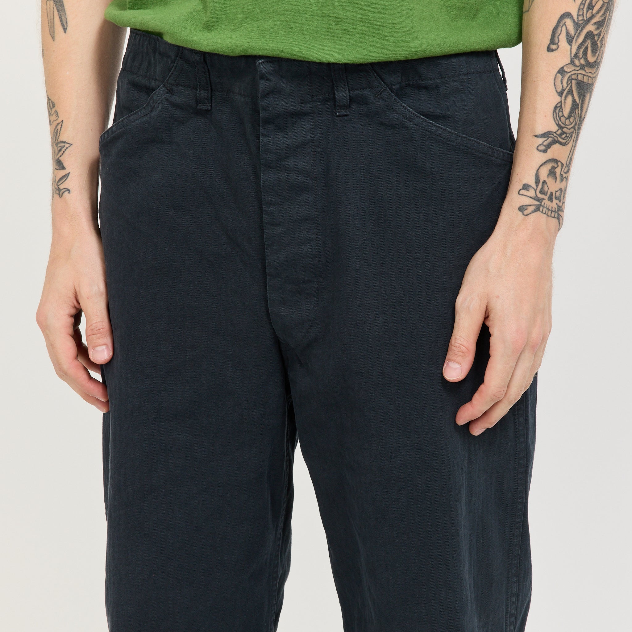 USMC Herringbone Wide Fit Utility Trousers Black