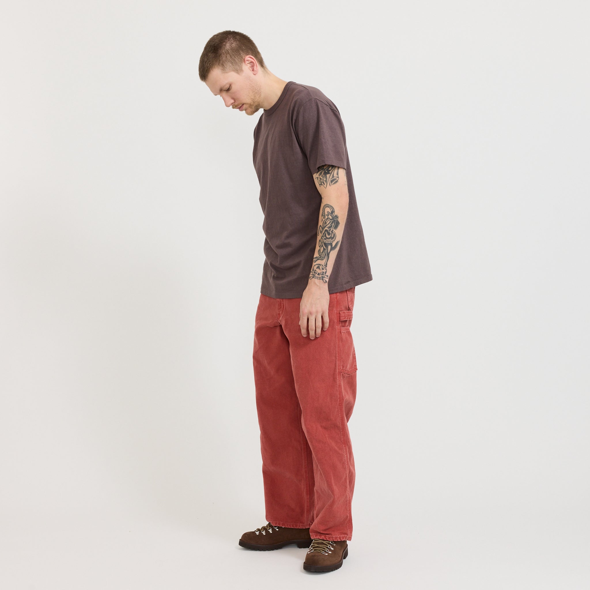 Dad's Fit Oxford Painter Pants Red