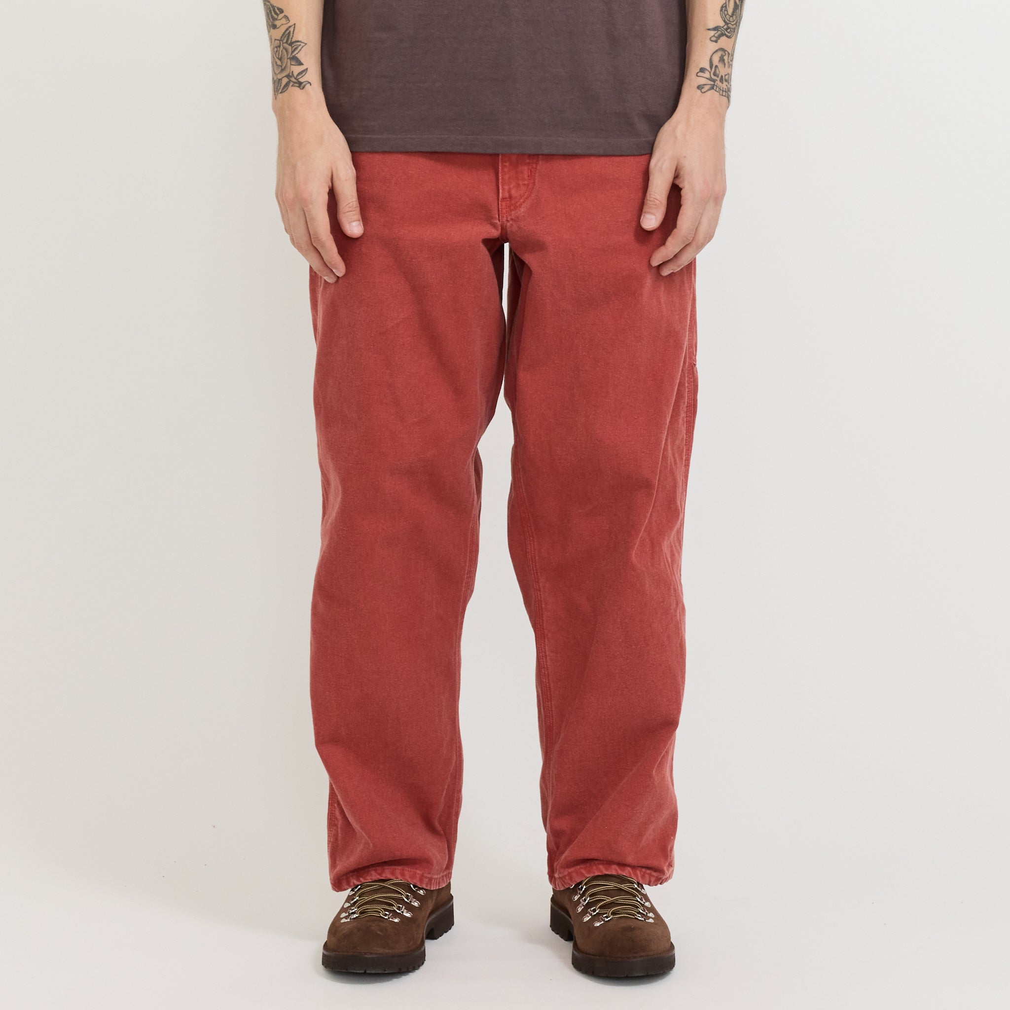 Dad's Fit Oxford Painter Pants Red