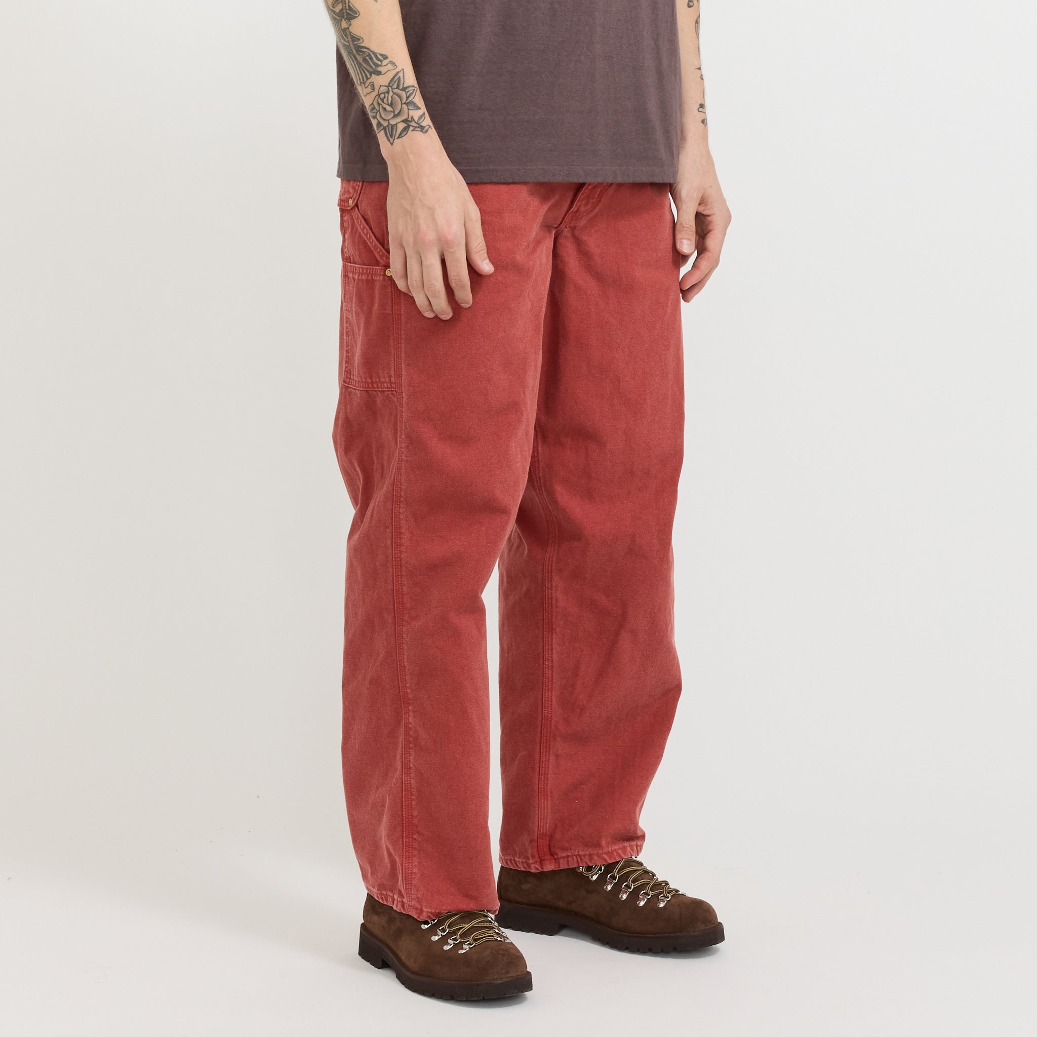 Orslow Dad's Fit Oxford Painter Pants Red | Maplestore