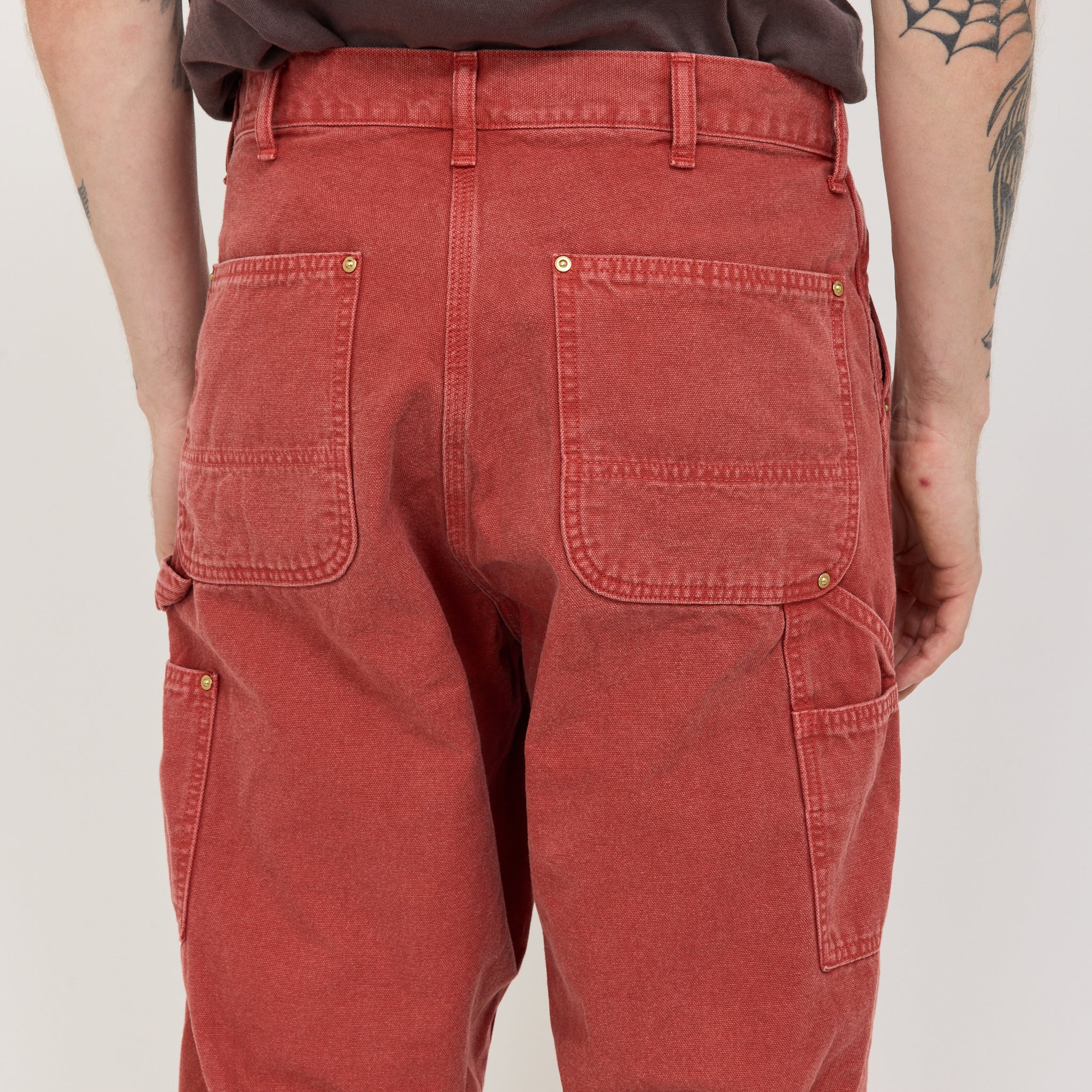 Dad's Fit Oxford Painter Pants Red