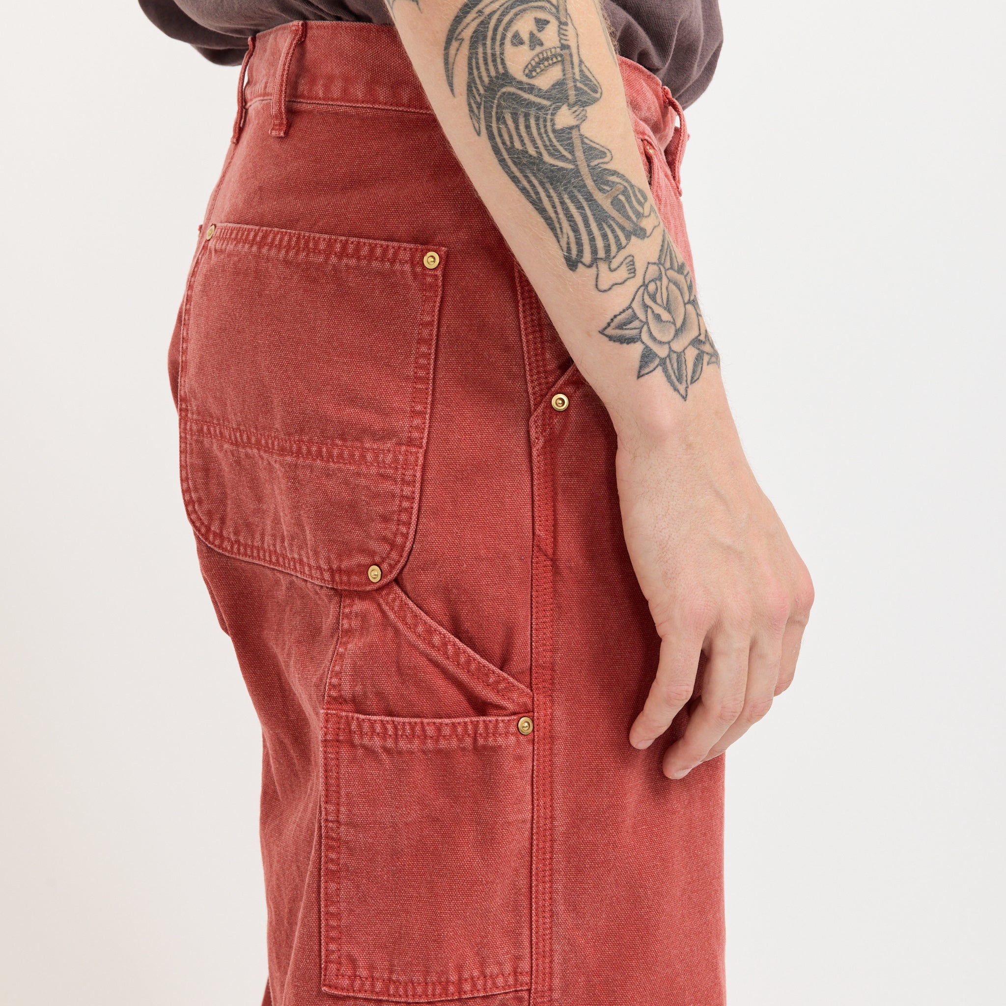 Dad's Fit Oxford Painter Pants Red