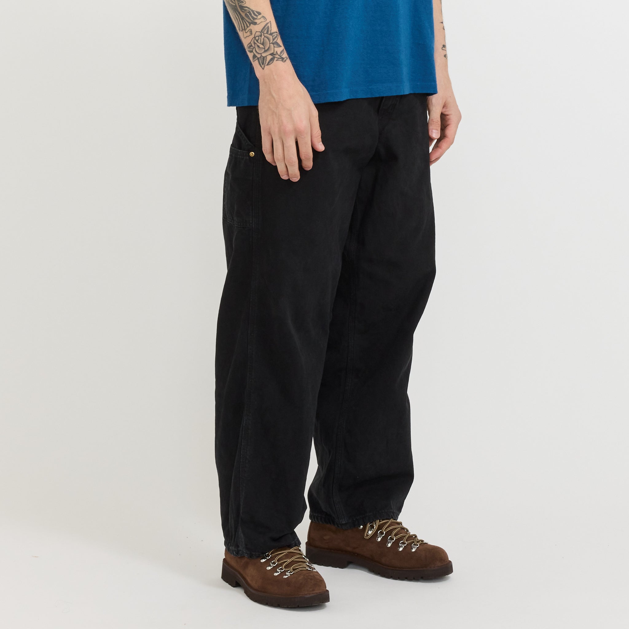 Dad's Fit Oxford Painter Pants Black