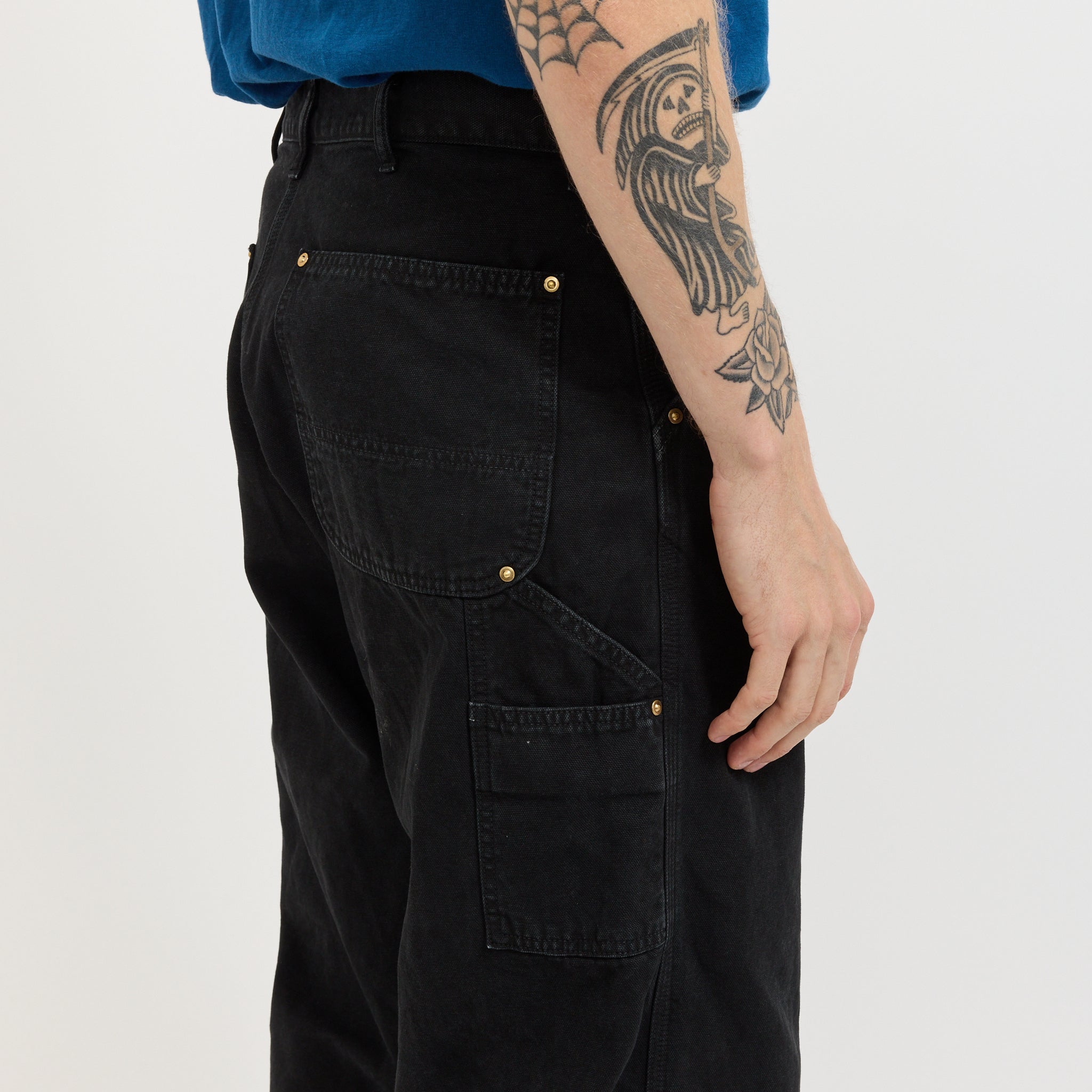 Dad's Fit Oxford Painter Pants Black | Maplestore